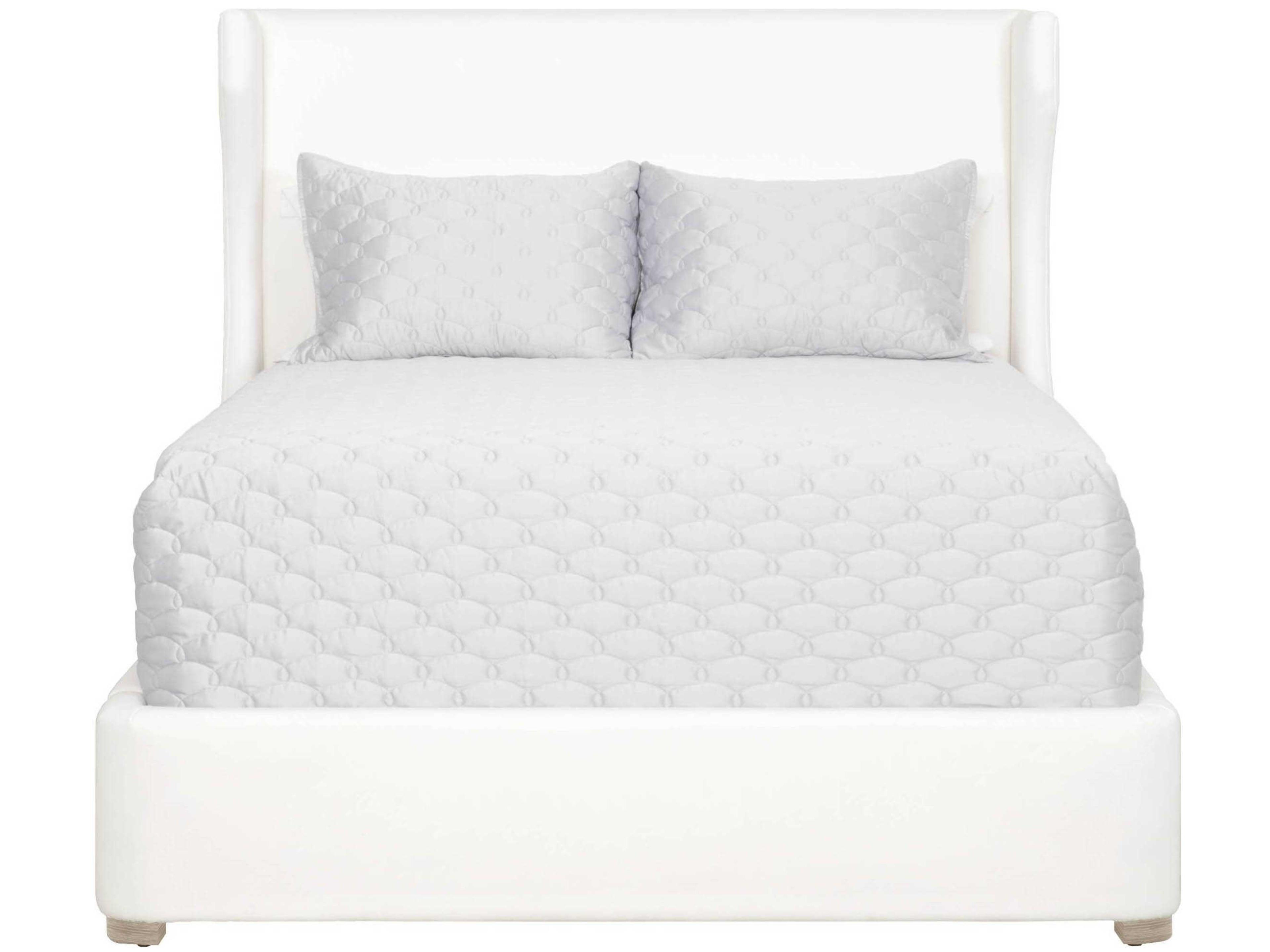 Luxecor Respite Balboa White Oak Wood Upholstered King Platform Bed