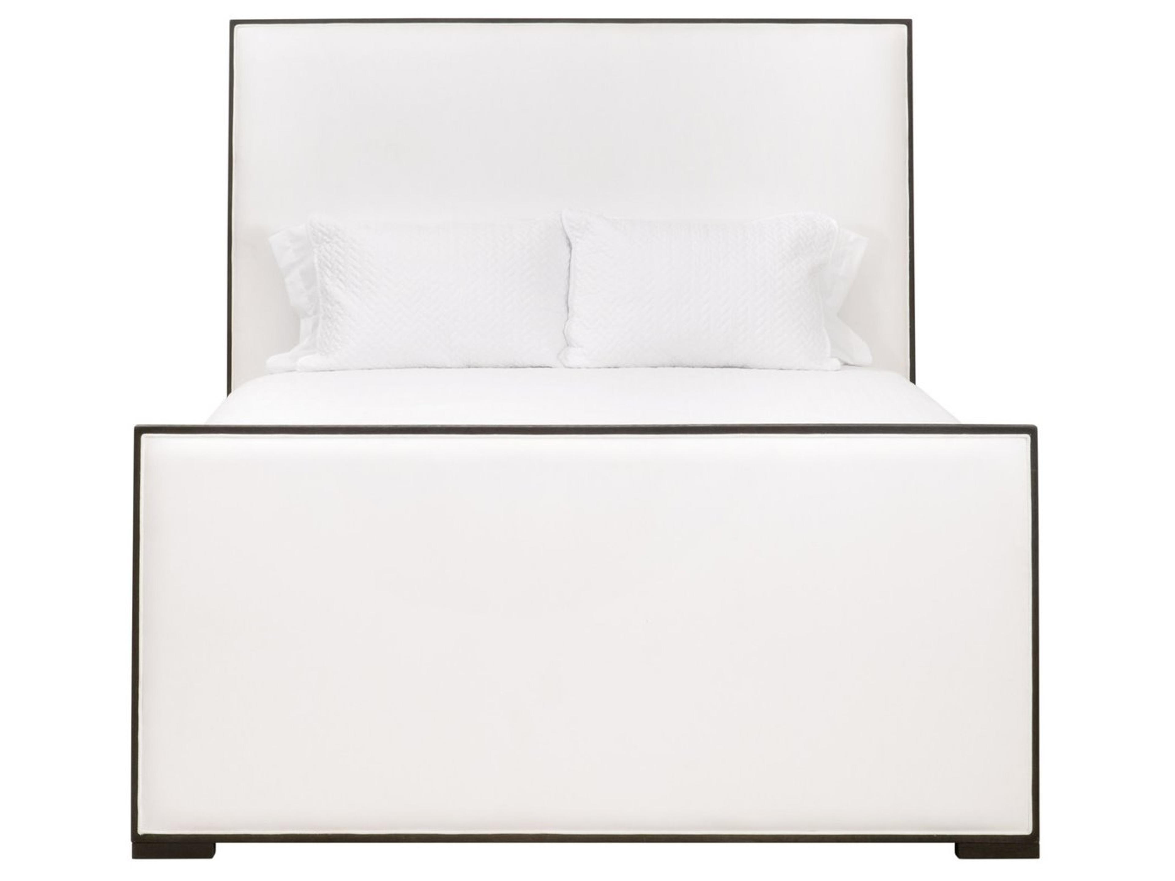 Luxecor Respite Bedroom White Oak Wood Upholstered California King Panel Bed