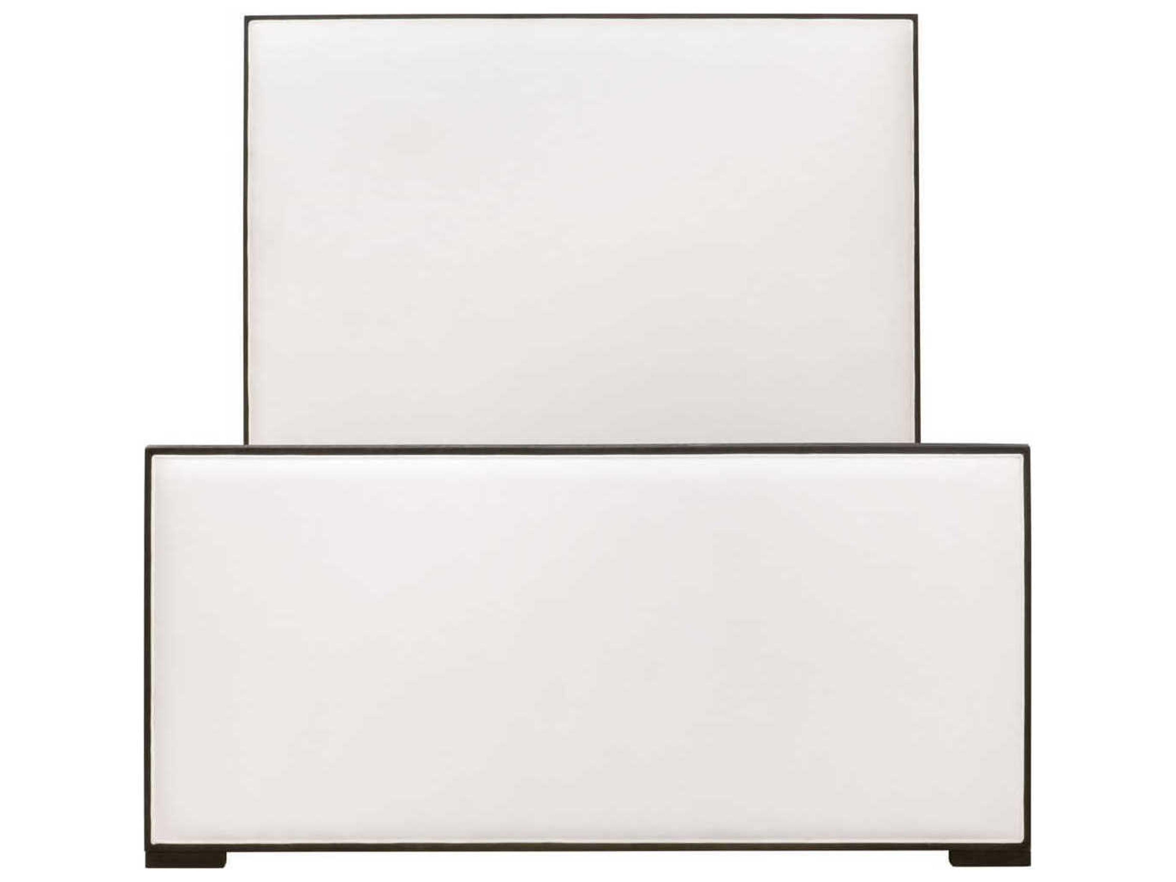 Luxecor Respite Pearl Matte Brown Oak White Wood Upholstered California King Panel Bed