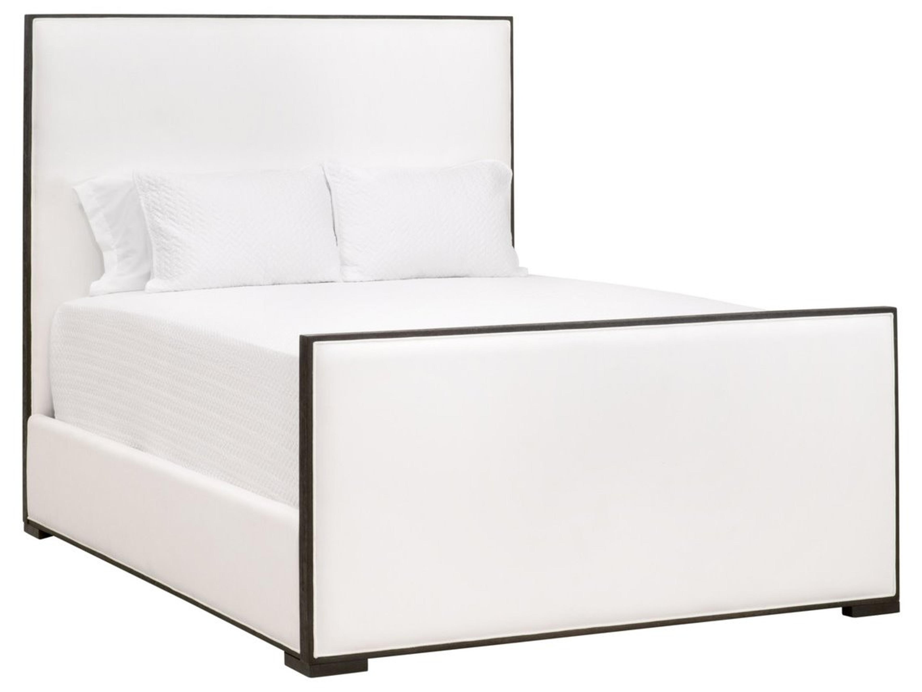 Luxecor Respite Bedroom White Oak Wood Upholstered King Panel Bed