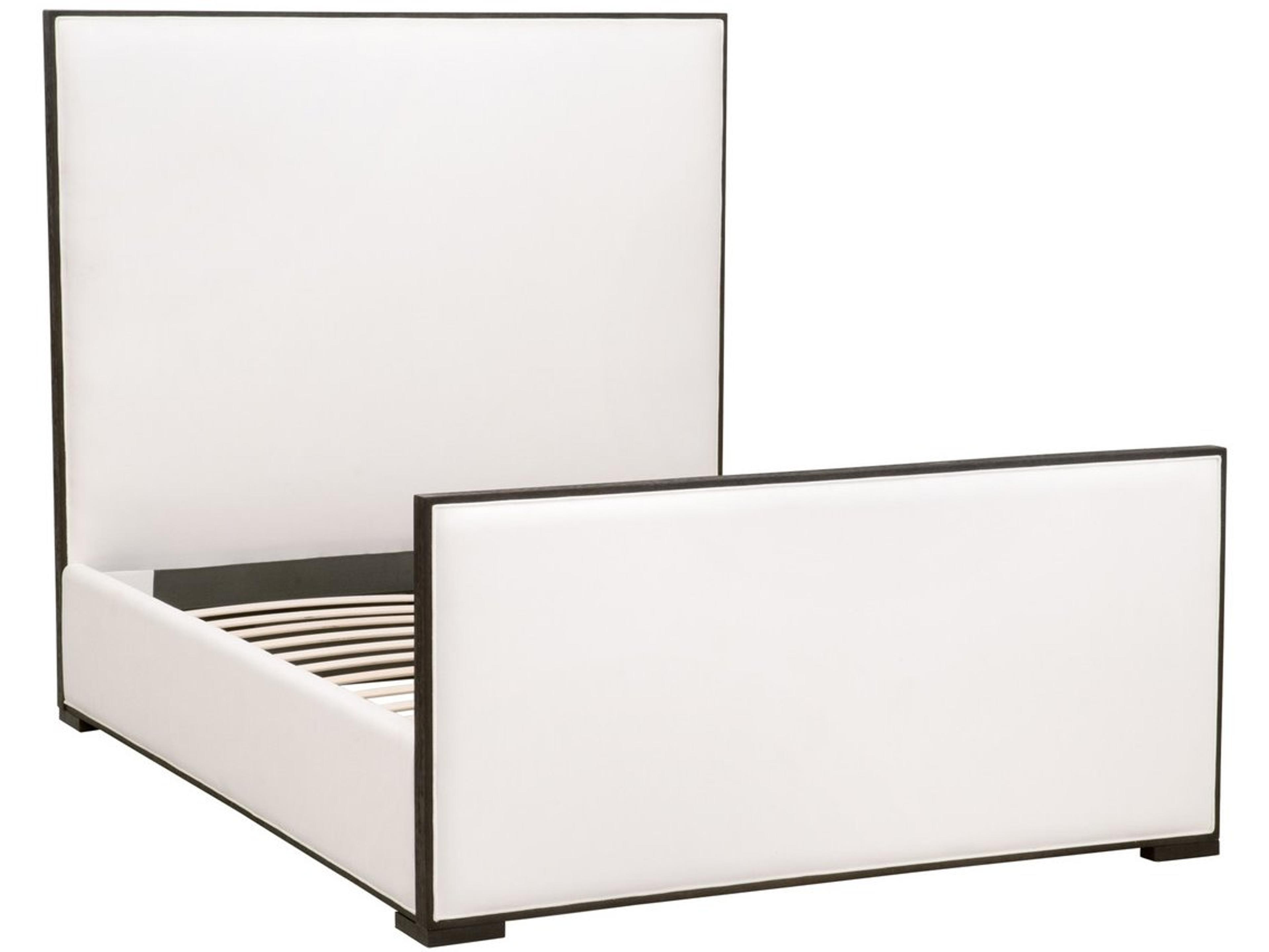 Luxecor Respite Bedroom White Oak Wood Upholstered King Panel Bed