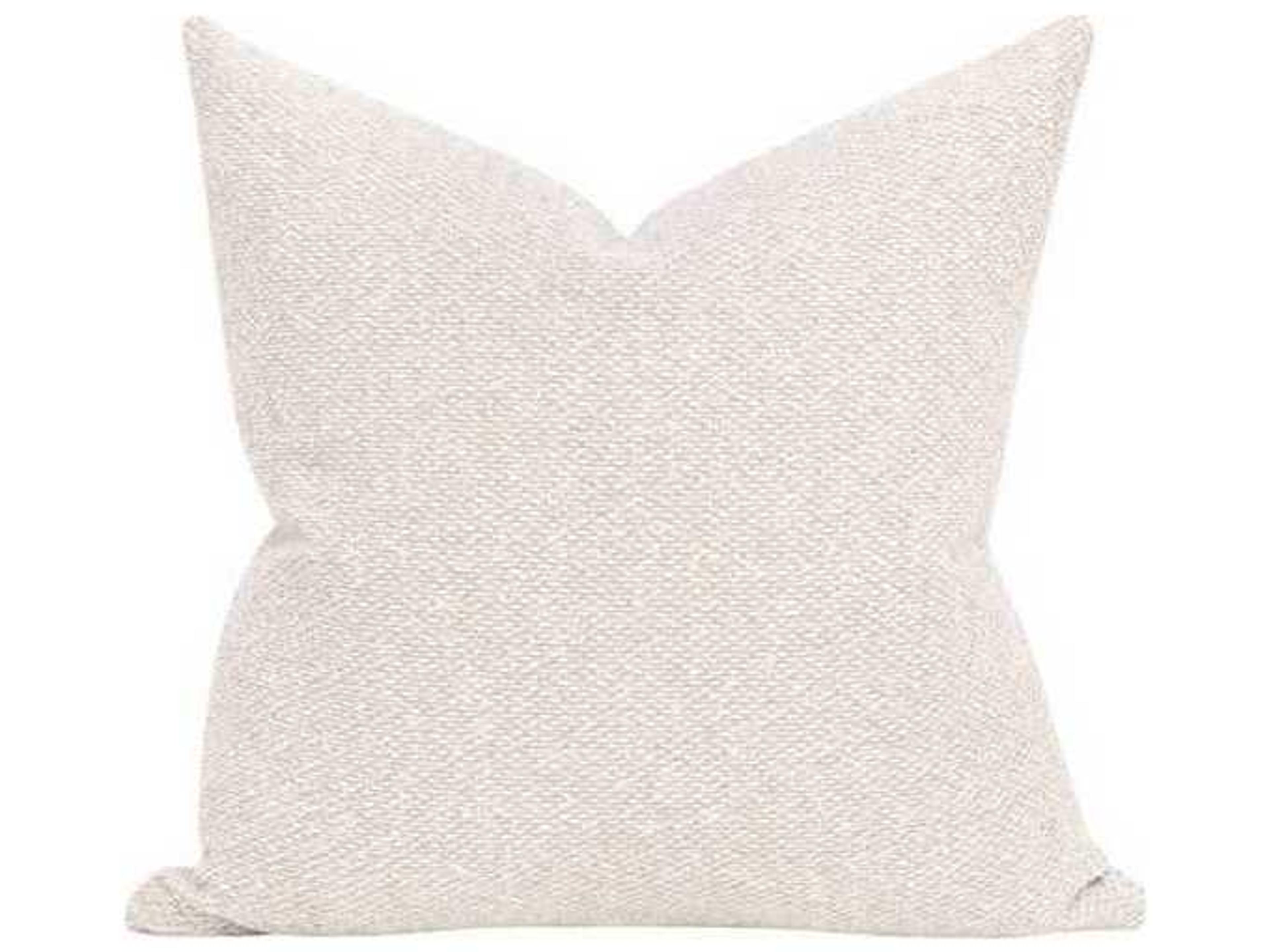 Luxecor Respite Beige Fabric Pillows, Set of 2