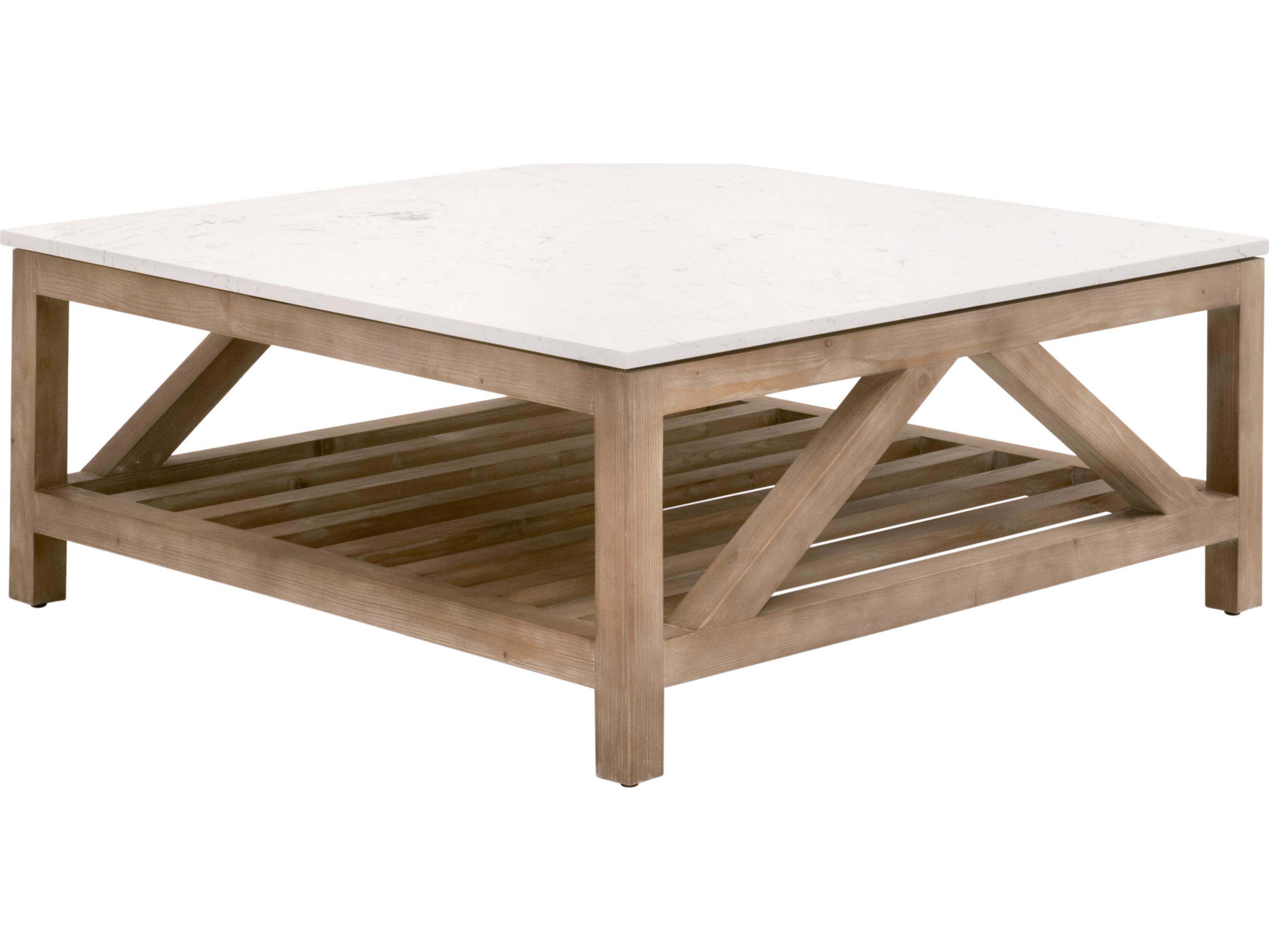 Bella Antique Square Stone Coffee Table