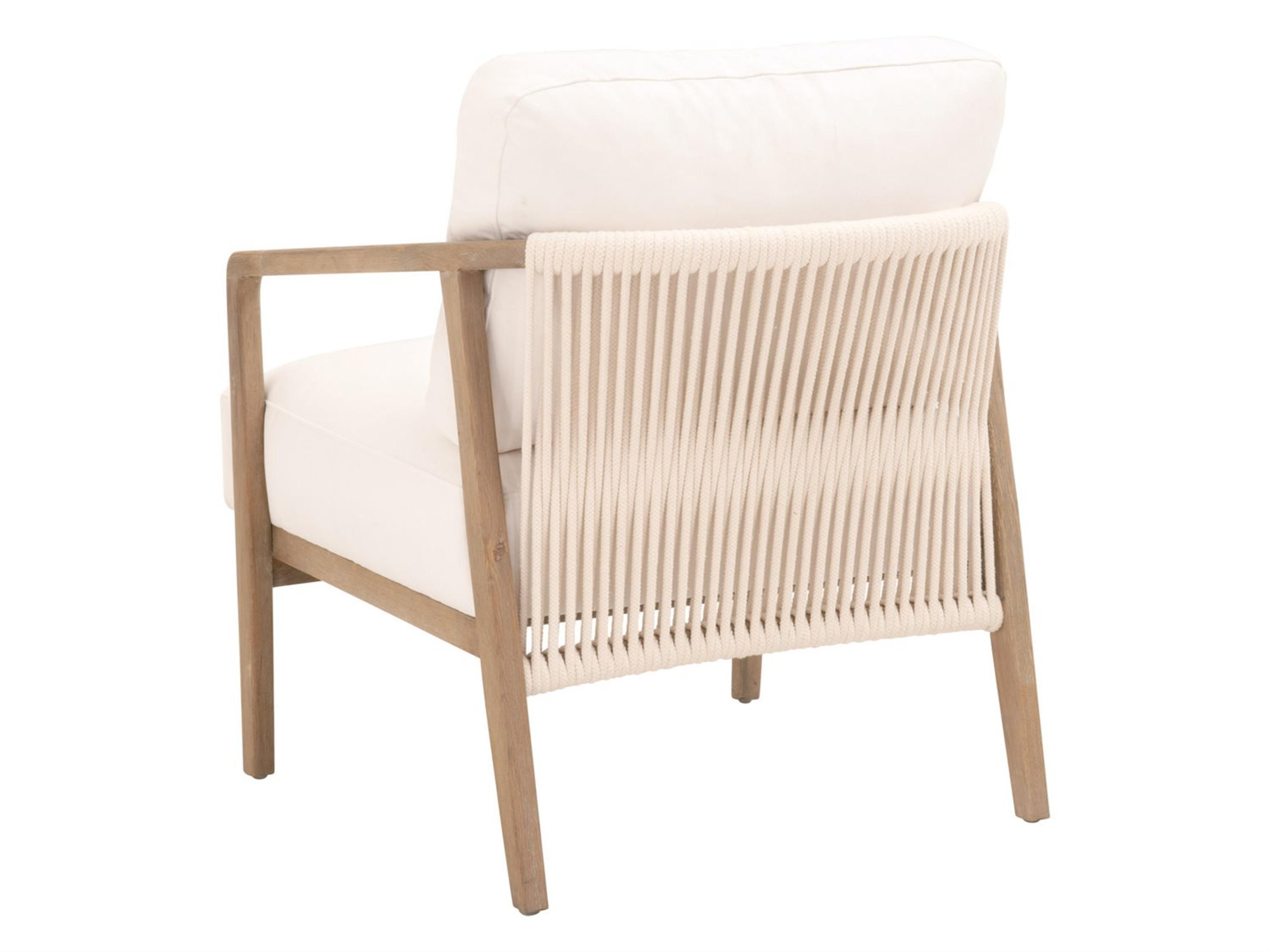 Luxecor Respite White Fabric Accent Chair