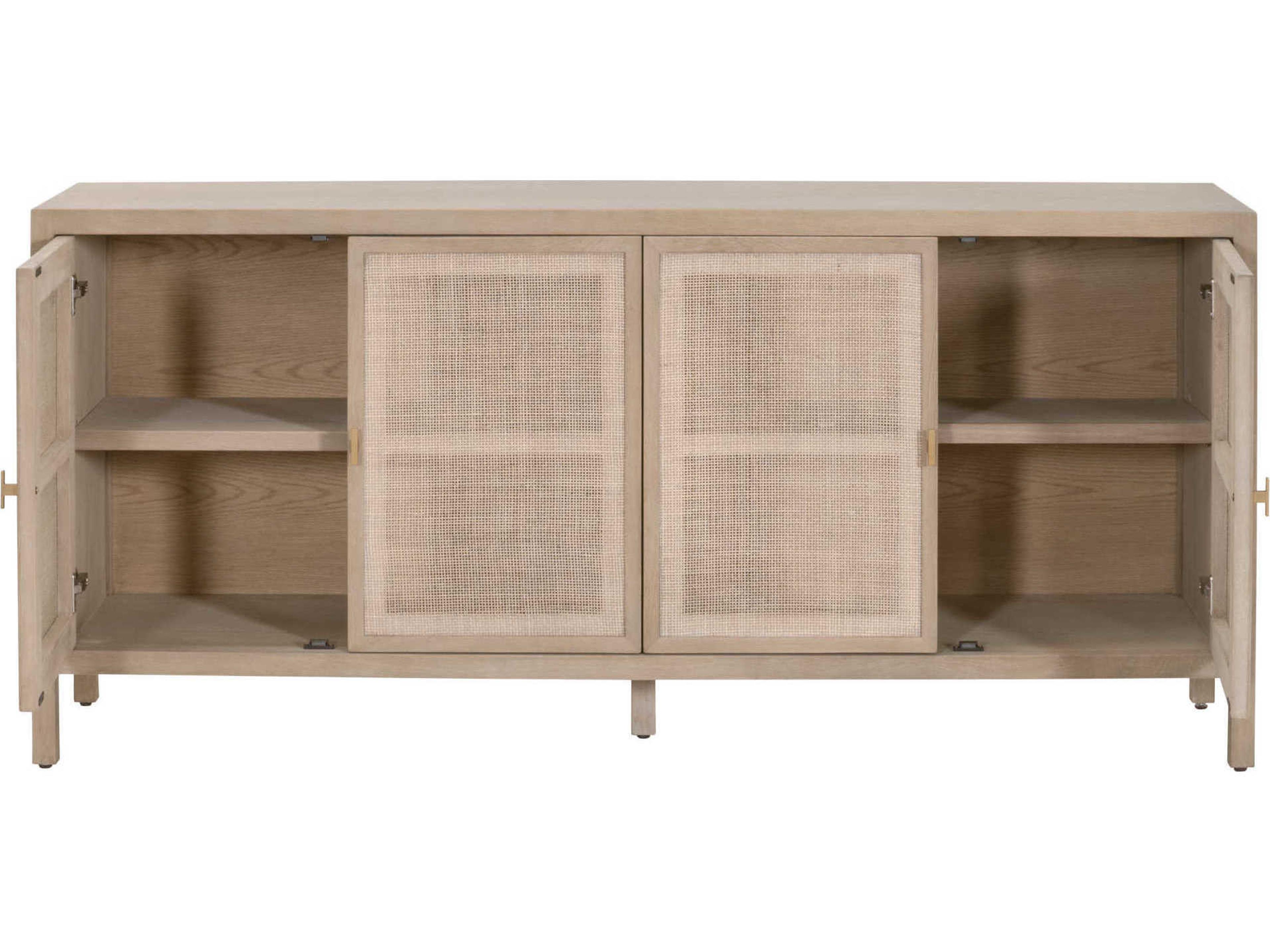 Luxecor Respite 75" Oak Wood Smoke Gray Media Console