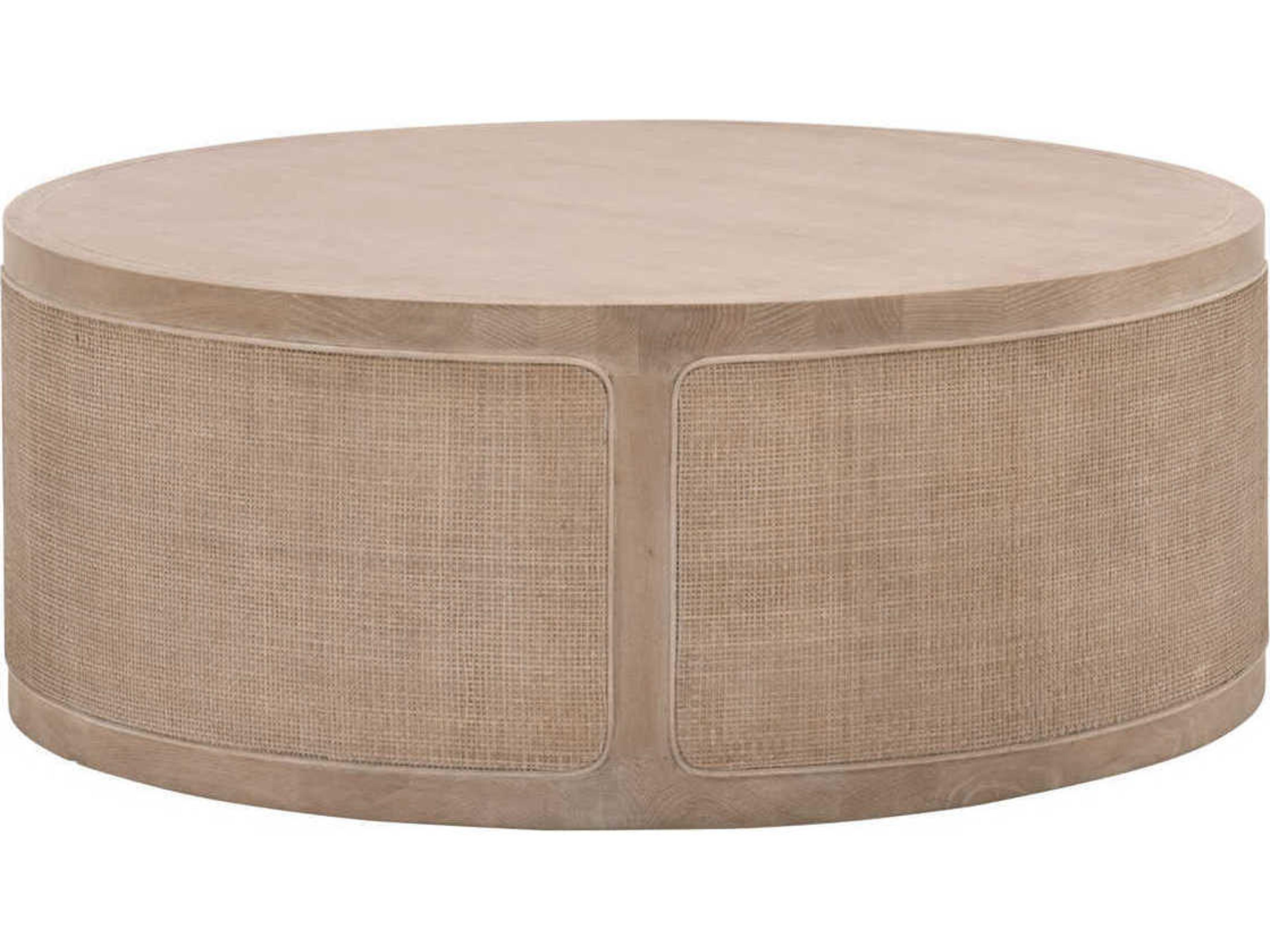 Luxecor Respite Round Wood Smoke Gray Oak Coffee Table
