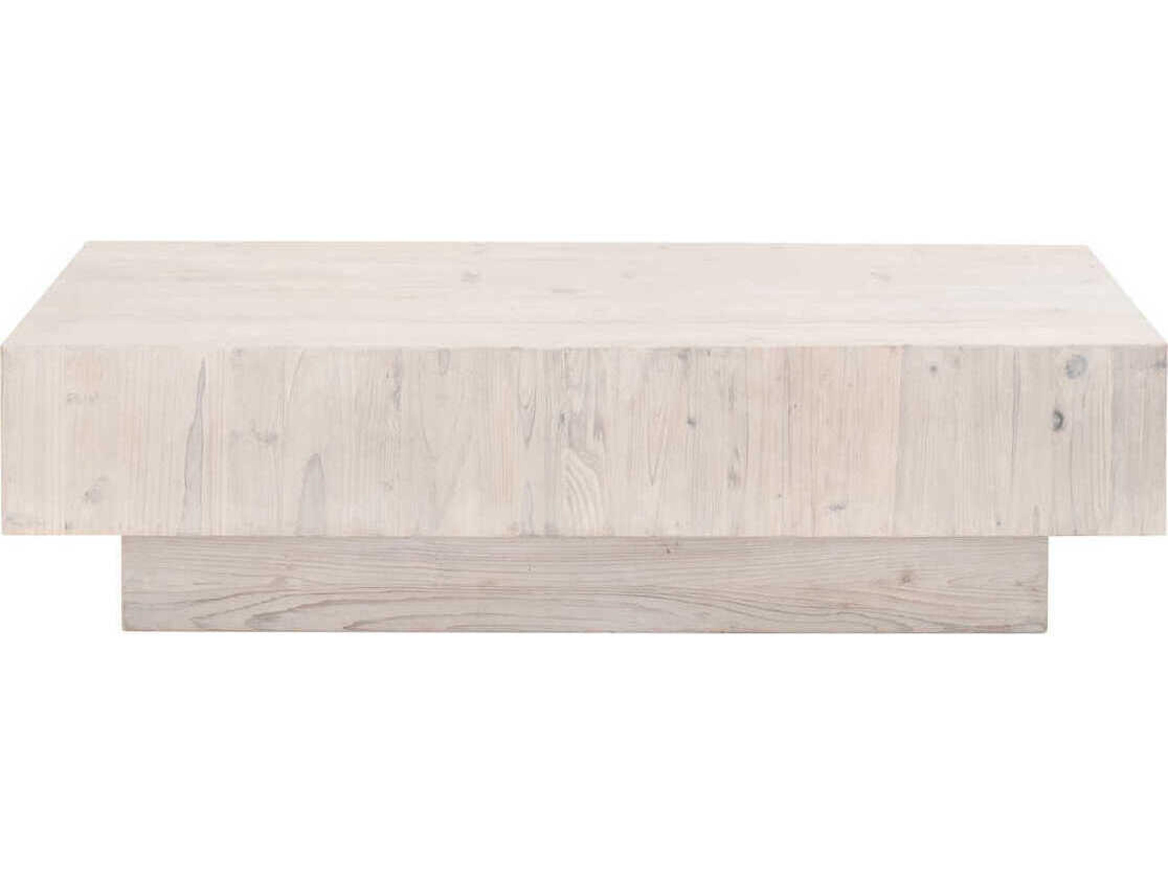 Luxecor Respite Rectangular Wood White Wash Pine Coffee Table