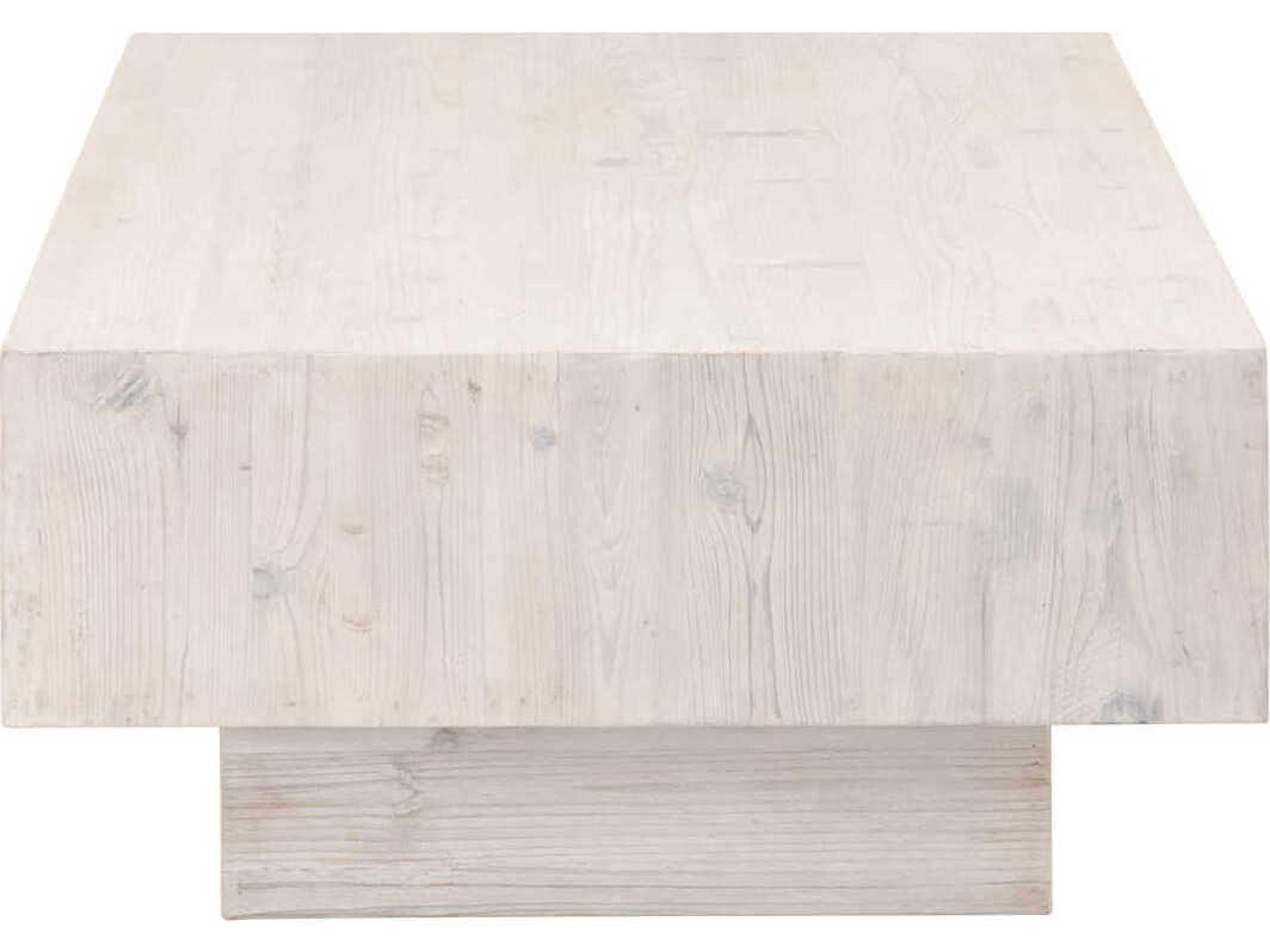 Luxecor Respite Rectangular Wood White Wash Pine Coffee Table
