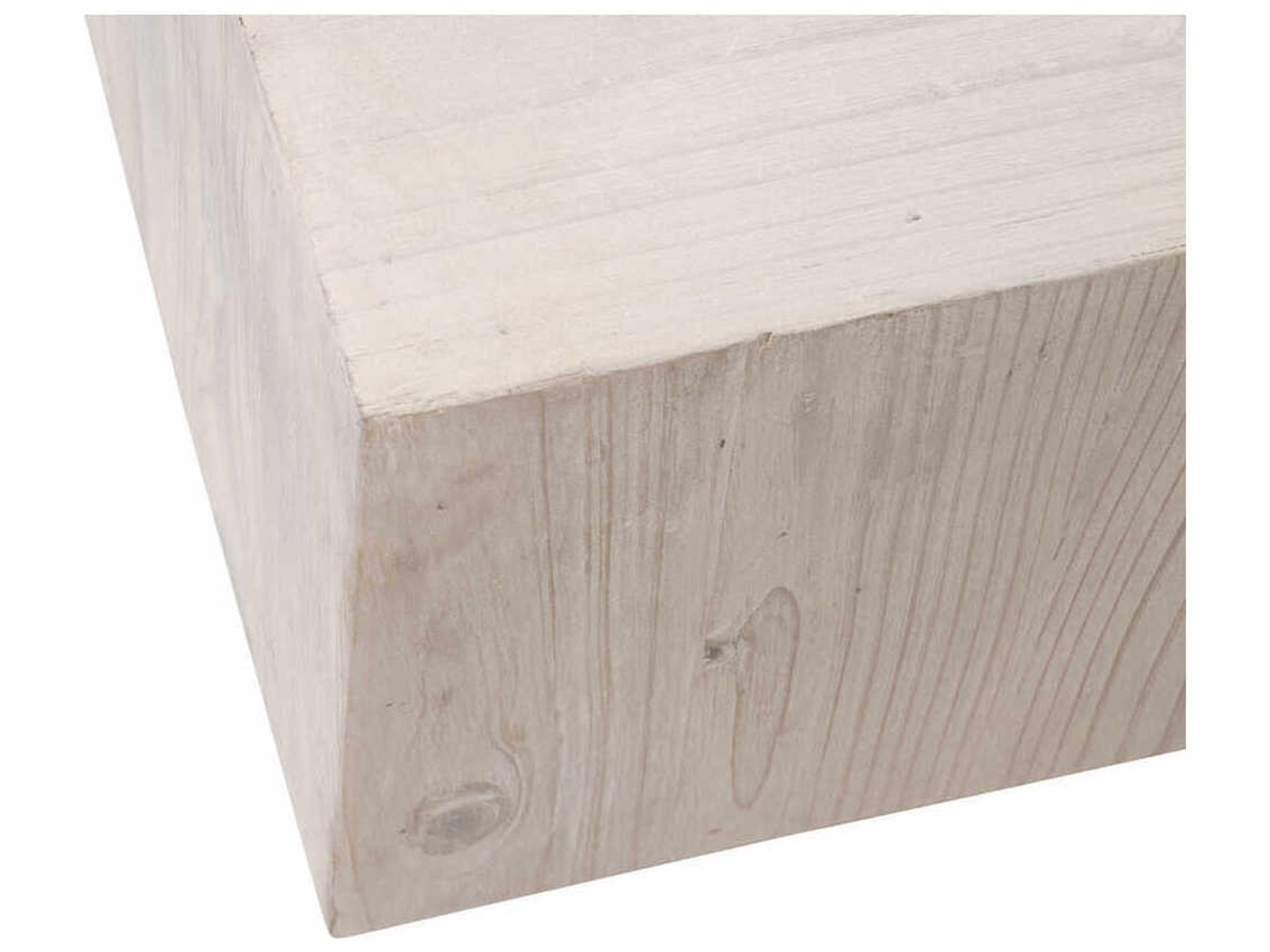 Luxecor Respite Rectangular Wood White Wash Pine Coffee Table