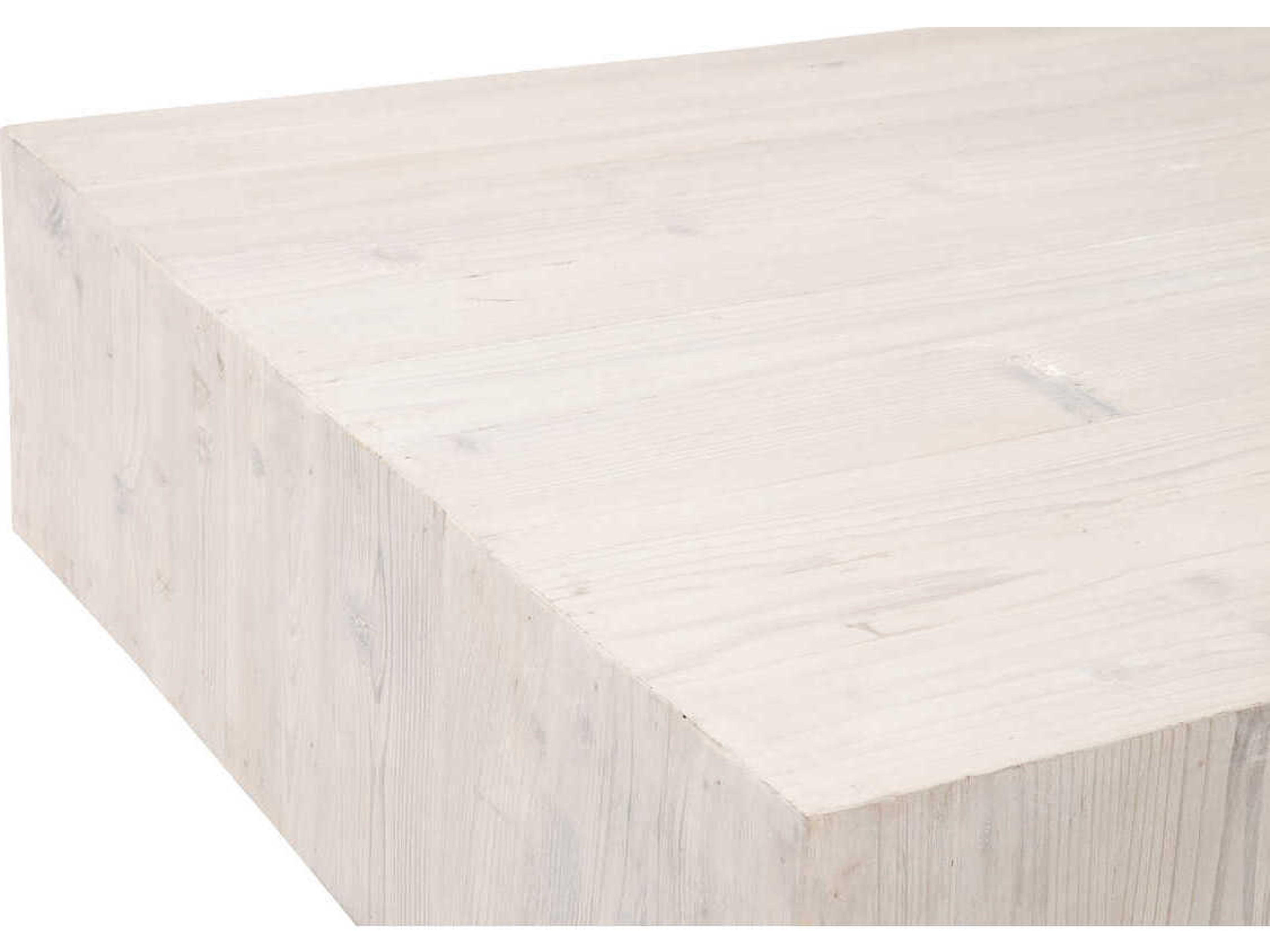 Luxecor Respite Rectangular Wood White Wash Pine Coffee Table