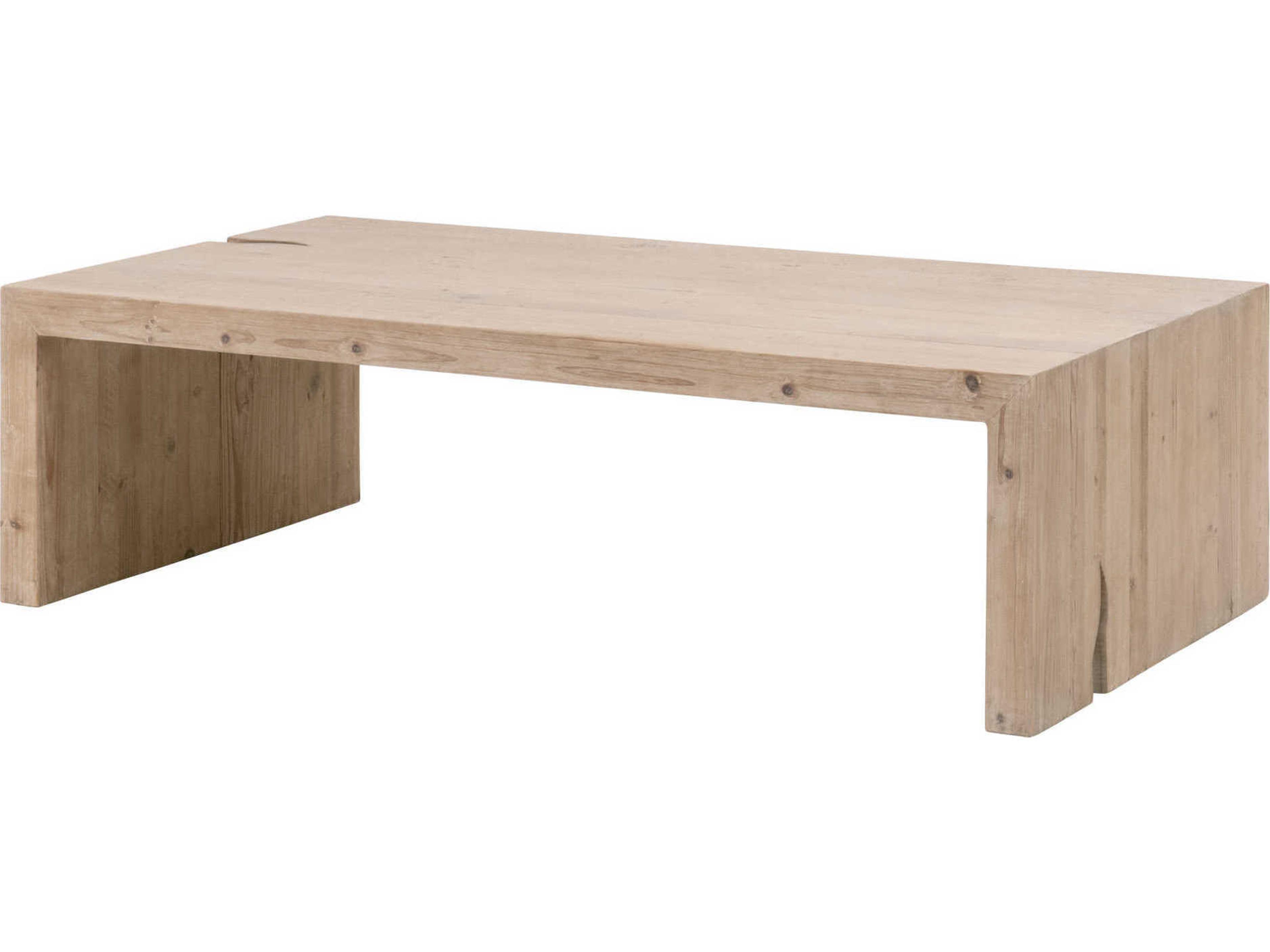 Luxecor Respite Rectangular Wood Smoke Gray Pine Coffee Table