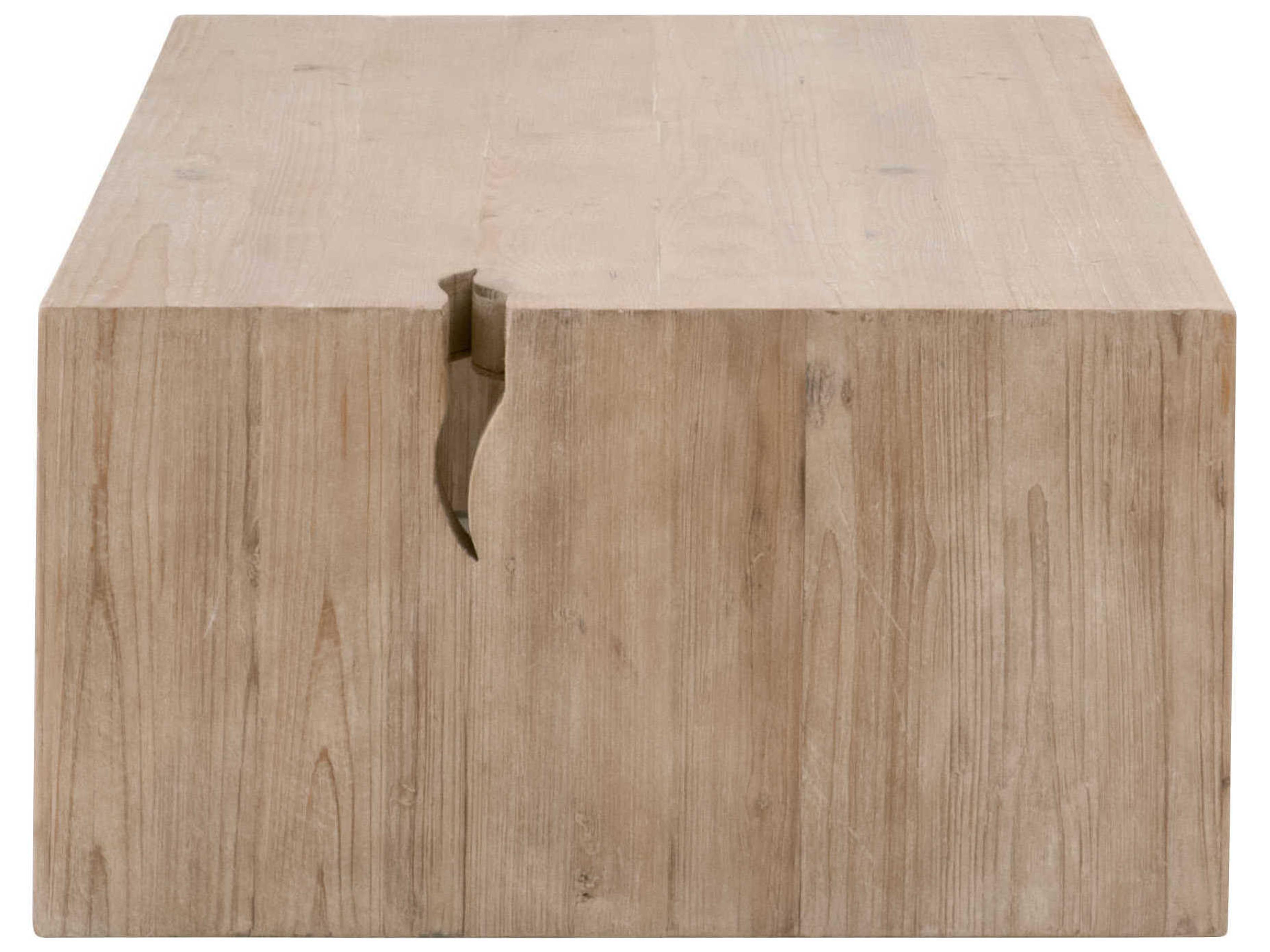 Luxecor Respite Rectangular Wood Smoke Gray Pine Coffee Table