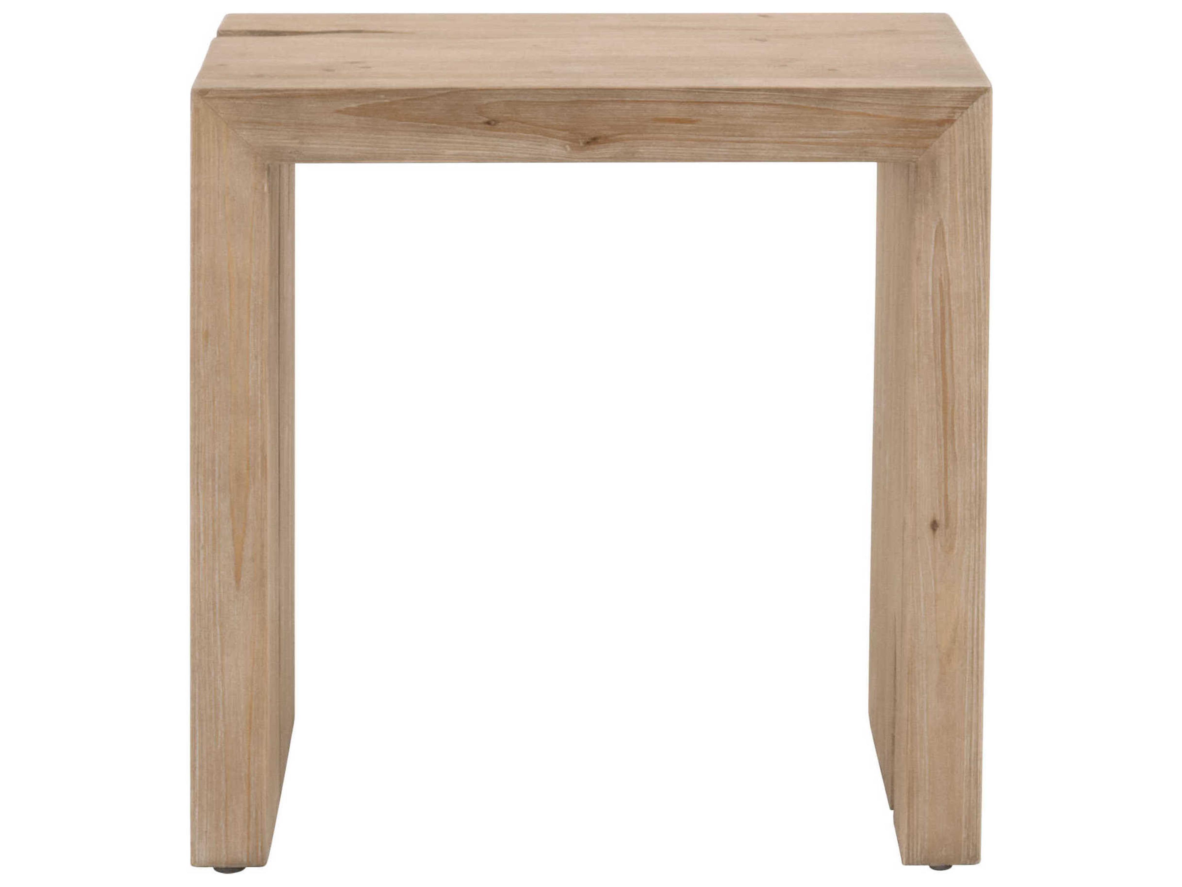 Luxecor Respite Rectangular Wood Smoke Gray Pine End Table