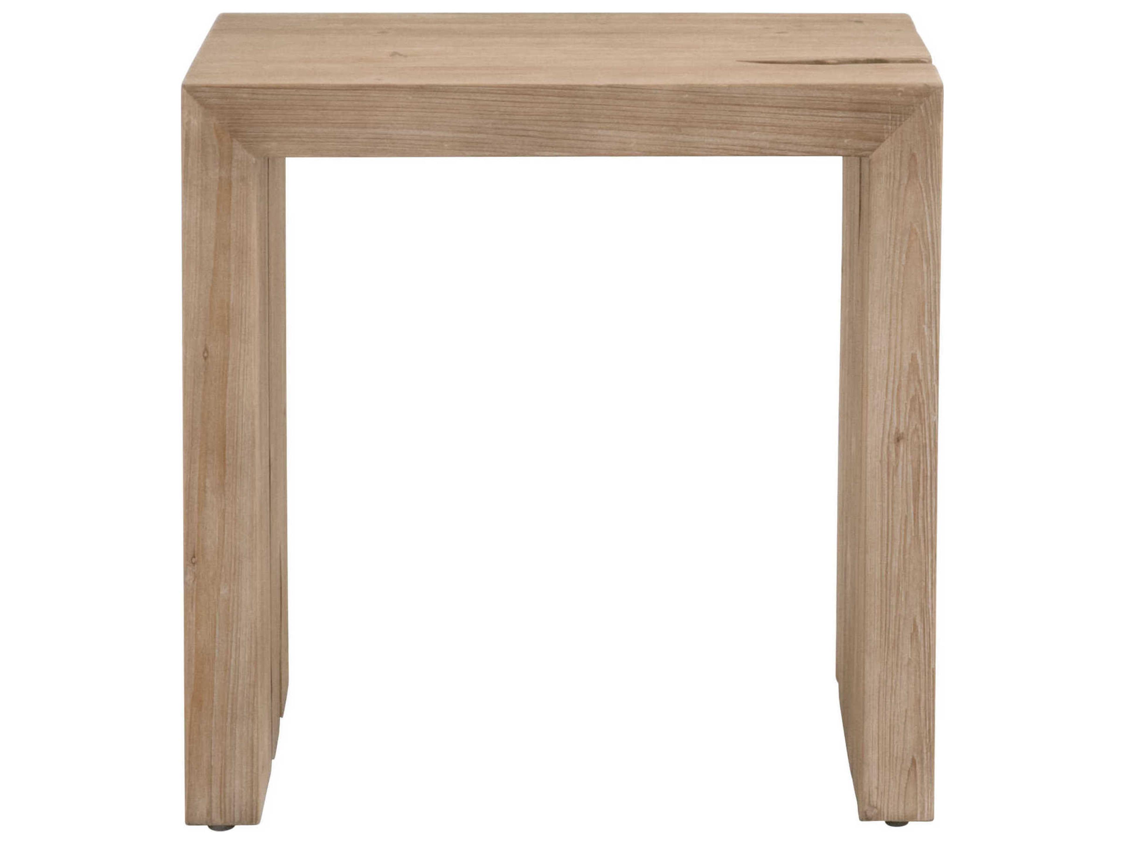 Luxecor Respite Rectangular Wood Smoke Gray Pine End Table