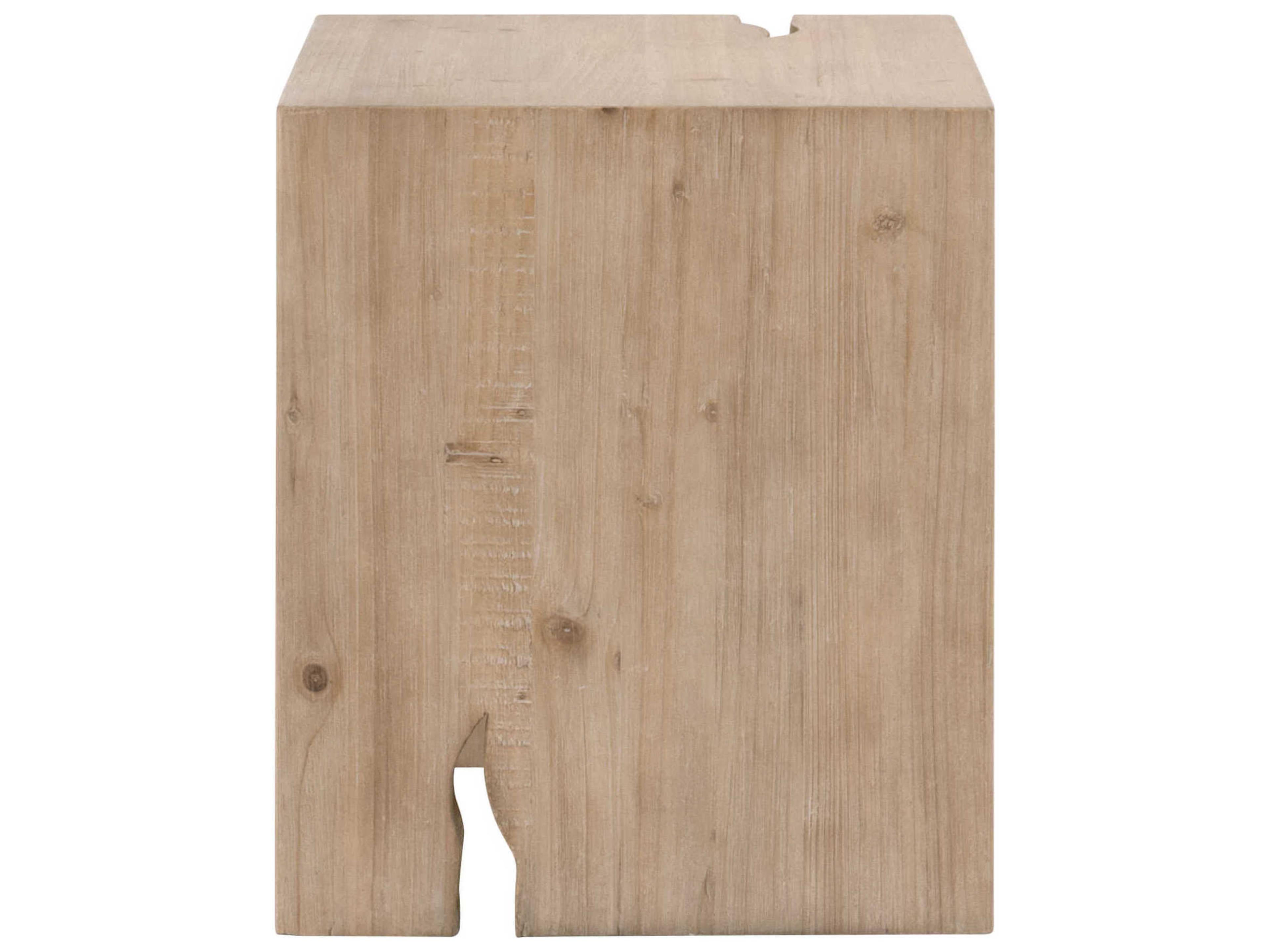 Luxecor Respite Rectangular Wood Smoke Gray Pine End Table