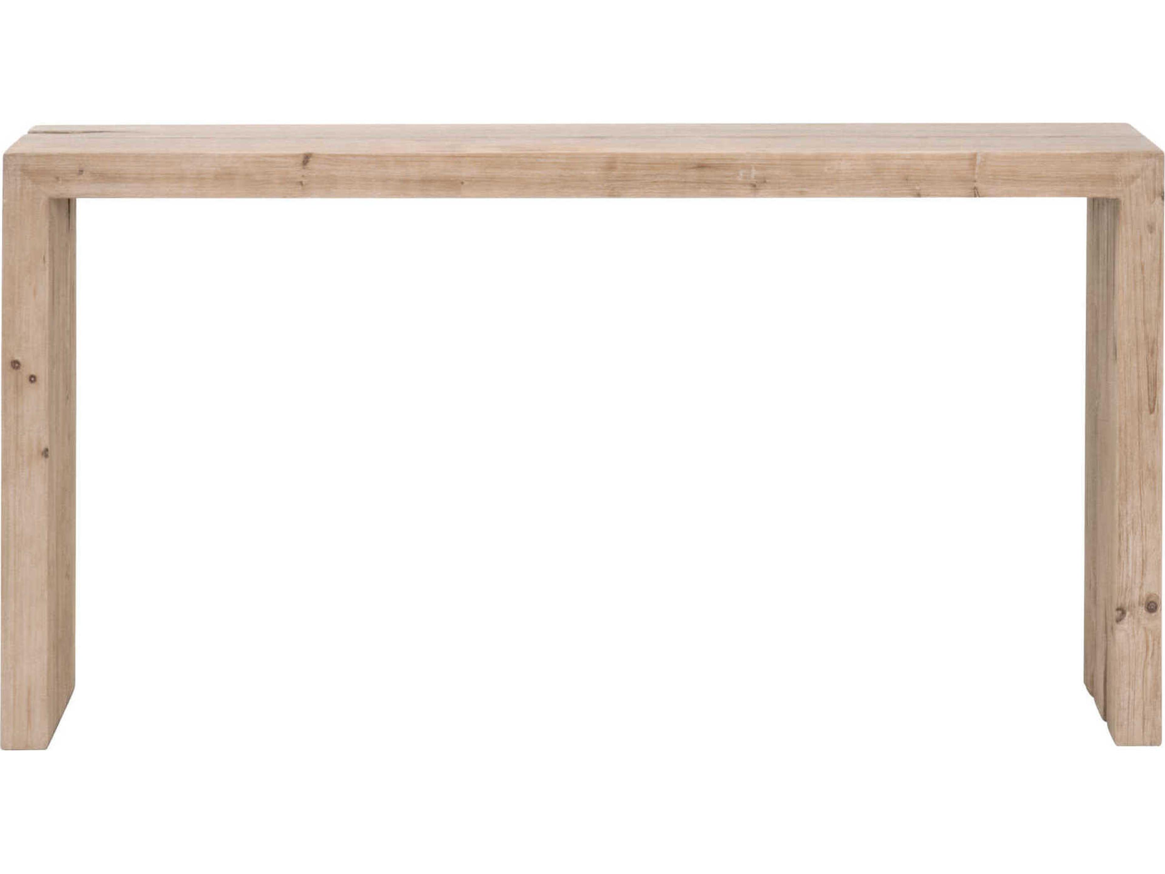 Luxecor Respite Rectangular Wood Smoke Gray Pine Console Table