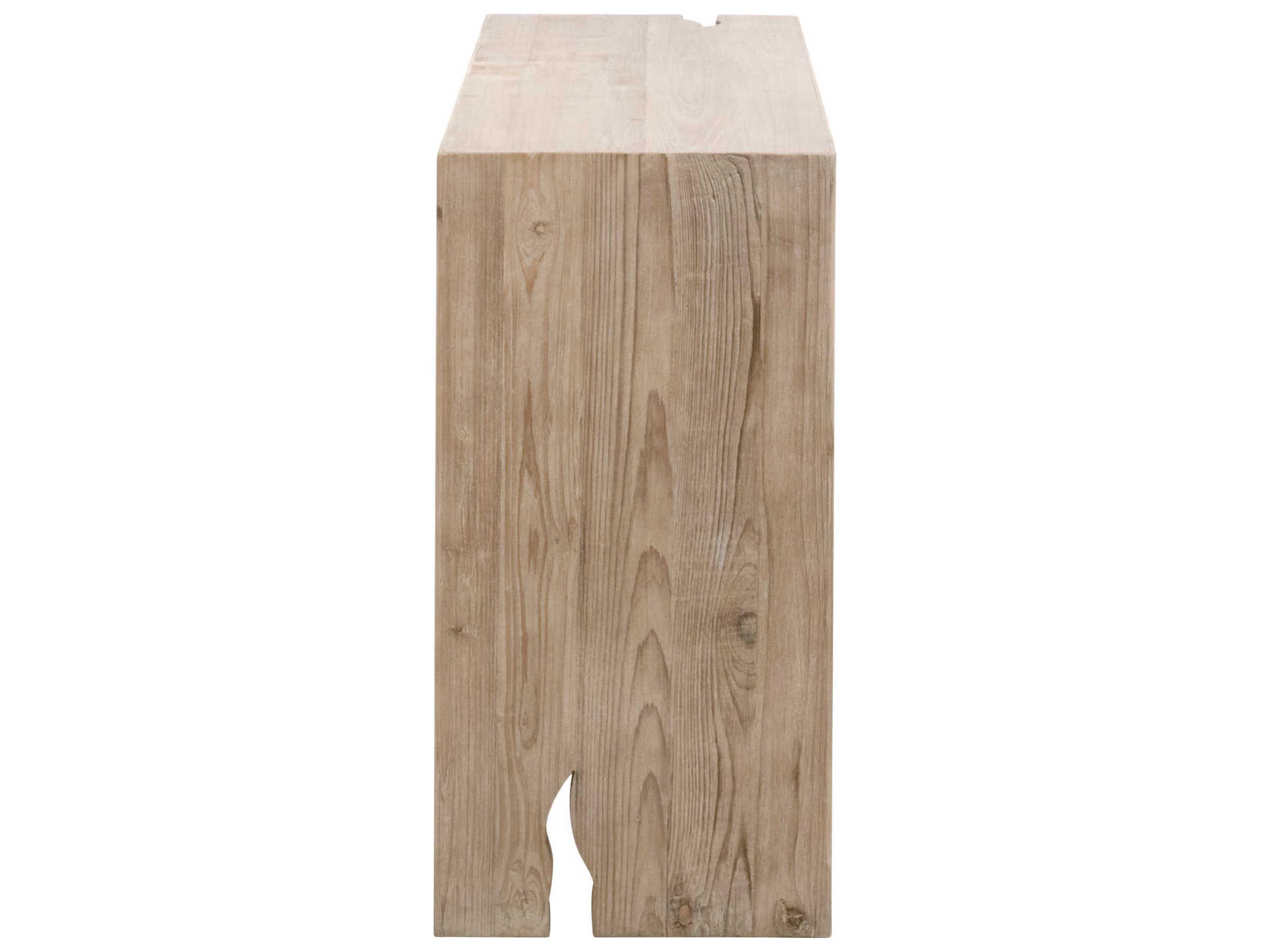 Luxecor Respite Rectangular Wood Smoke Gray Pine Console Table