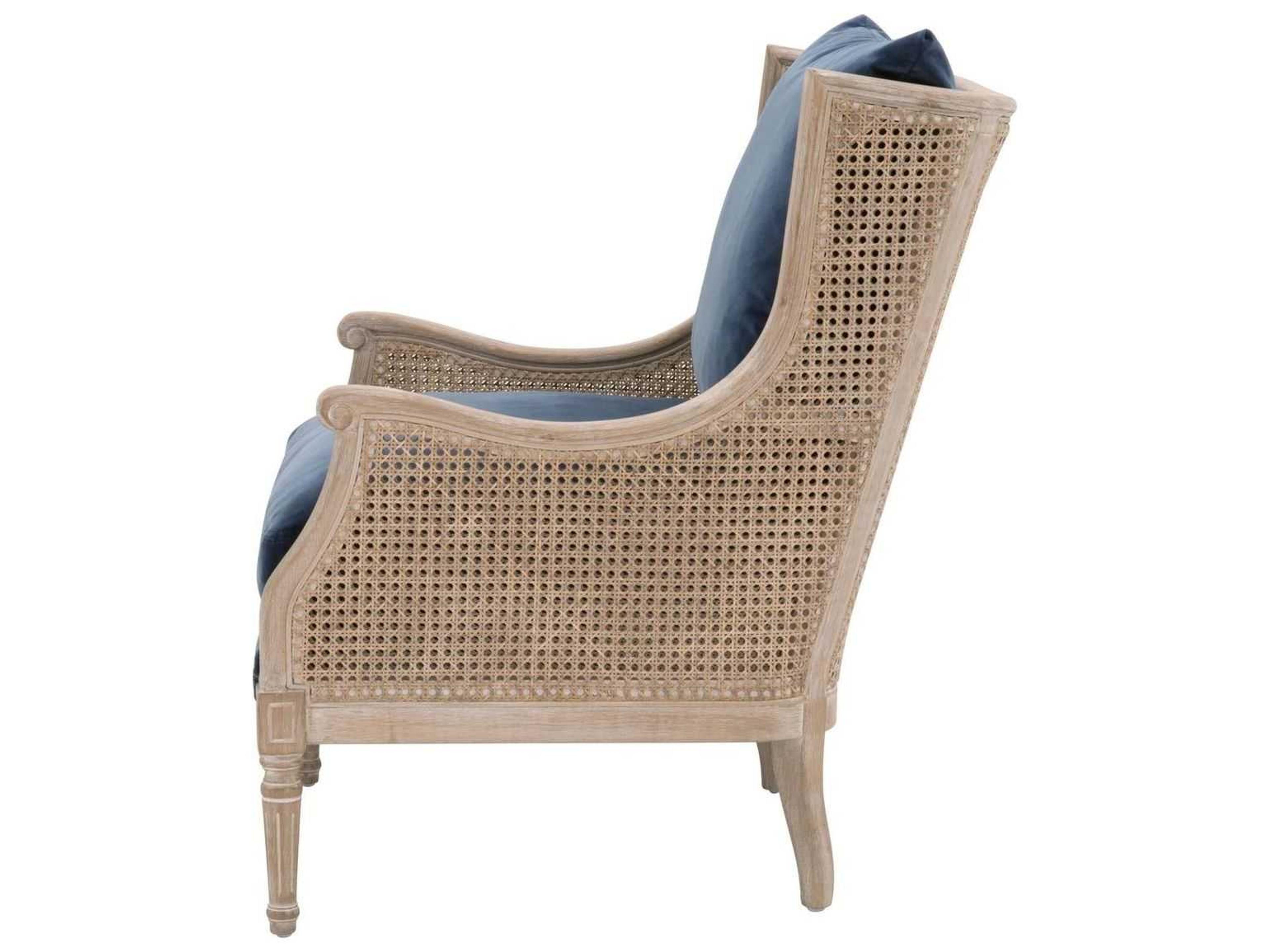 Luxecor Respite Blue Fabric Accent Chair