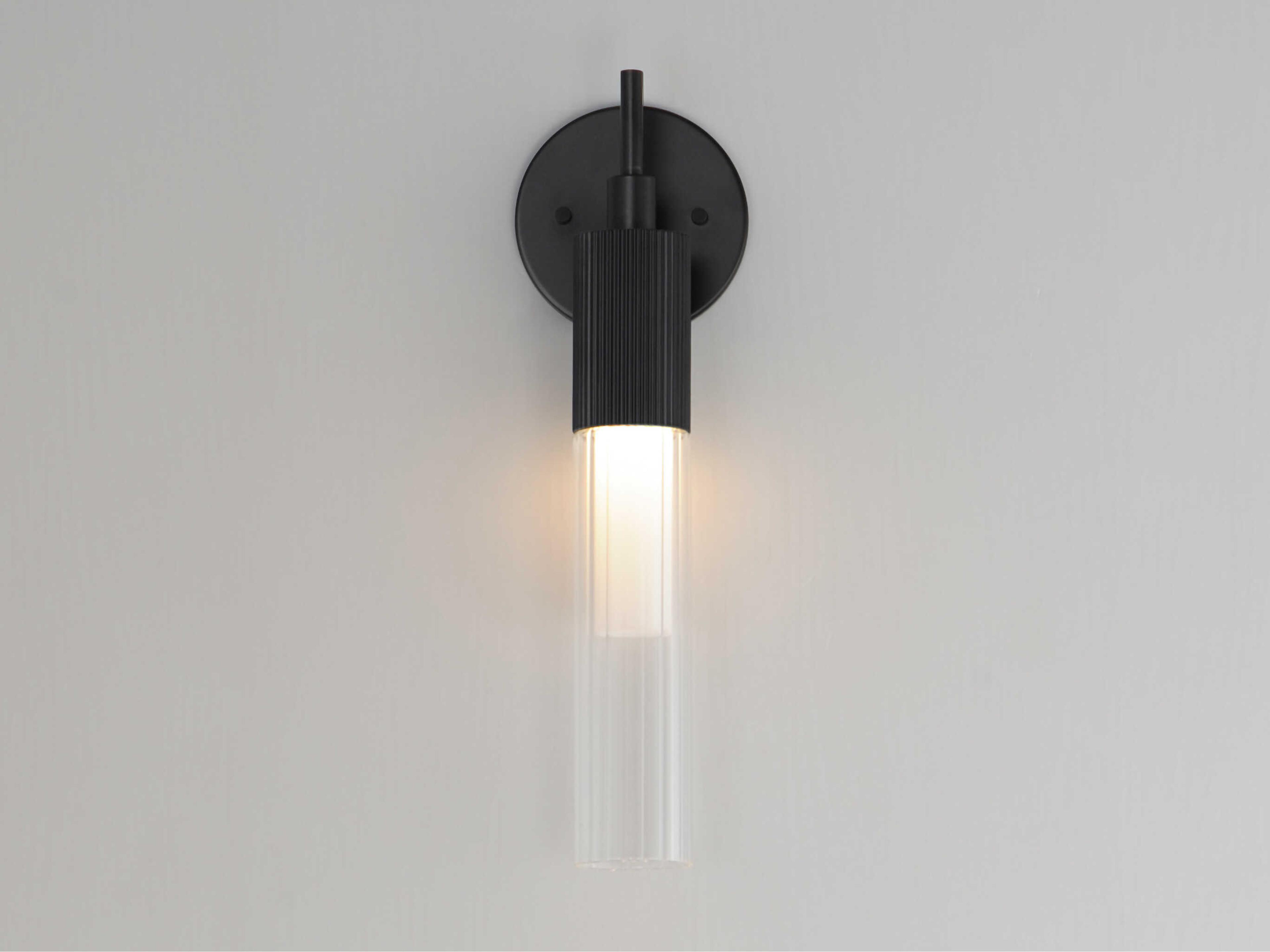 ET2 Reeds 1-Light Black Glass LED Wall Sconce