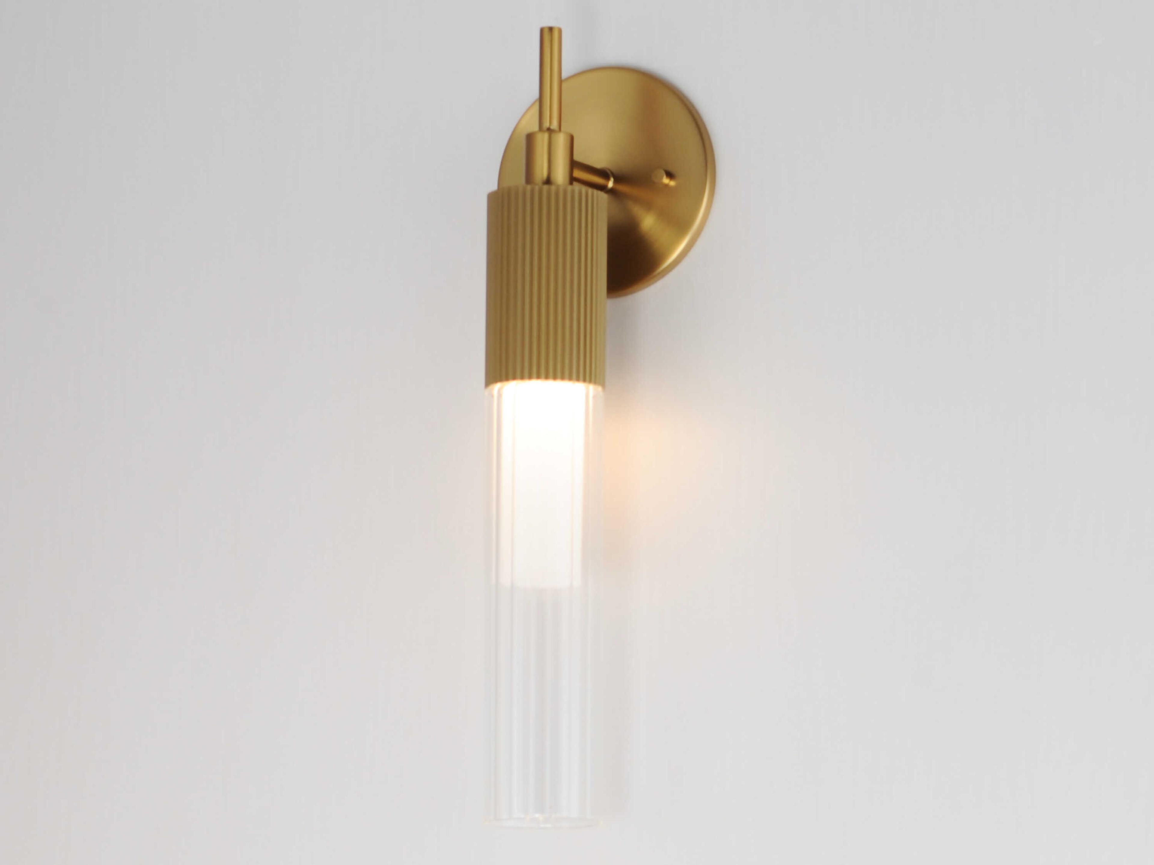 ET2 Reeds 1-Light Gold Glass LED Wall Sconce
