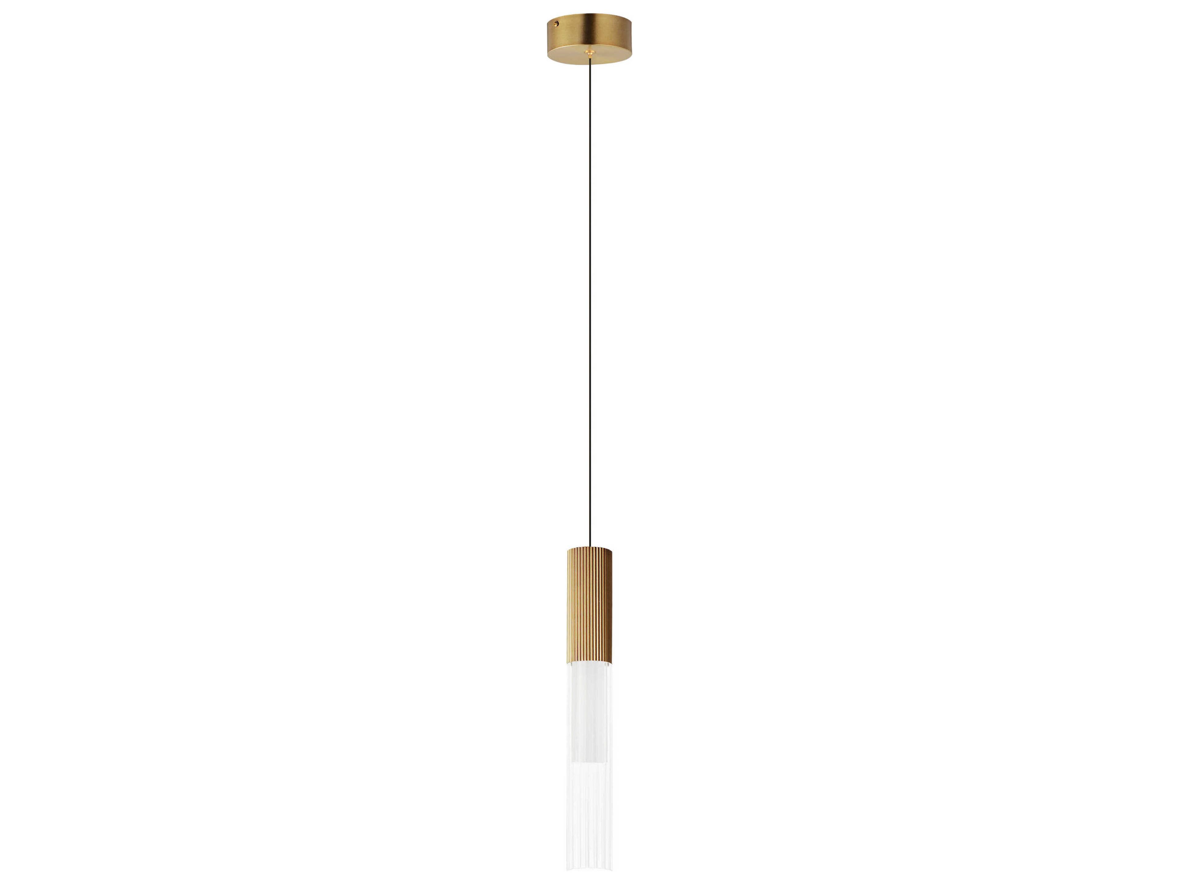Reeds LED Mini Pendant Light in Gold