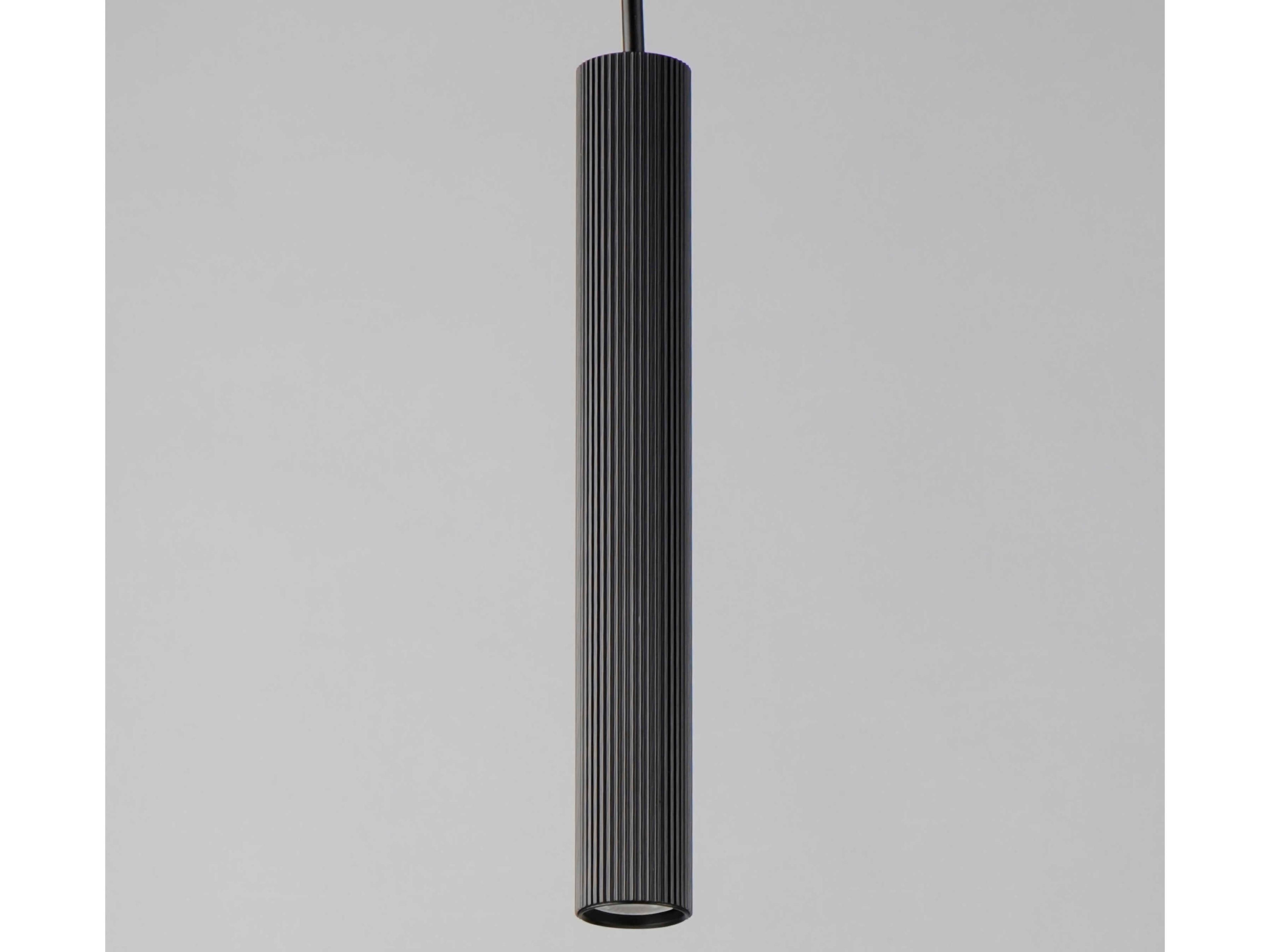 ET2 1-Light Black LED Cylinder Linear Mini Pendant