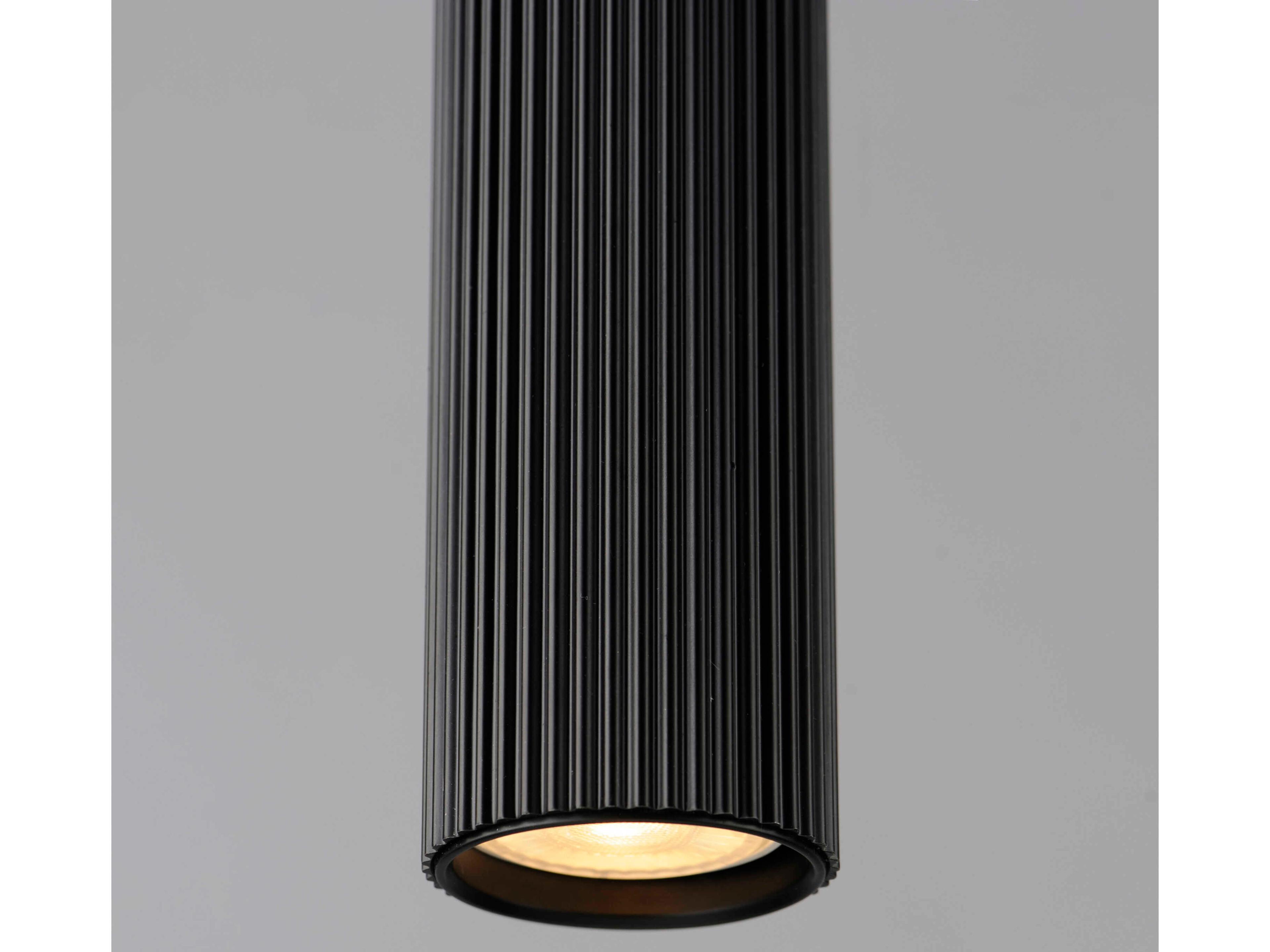 ET2 1-Light Black LED Cylinder Linear Mini Pendant