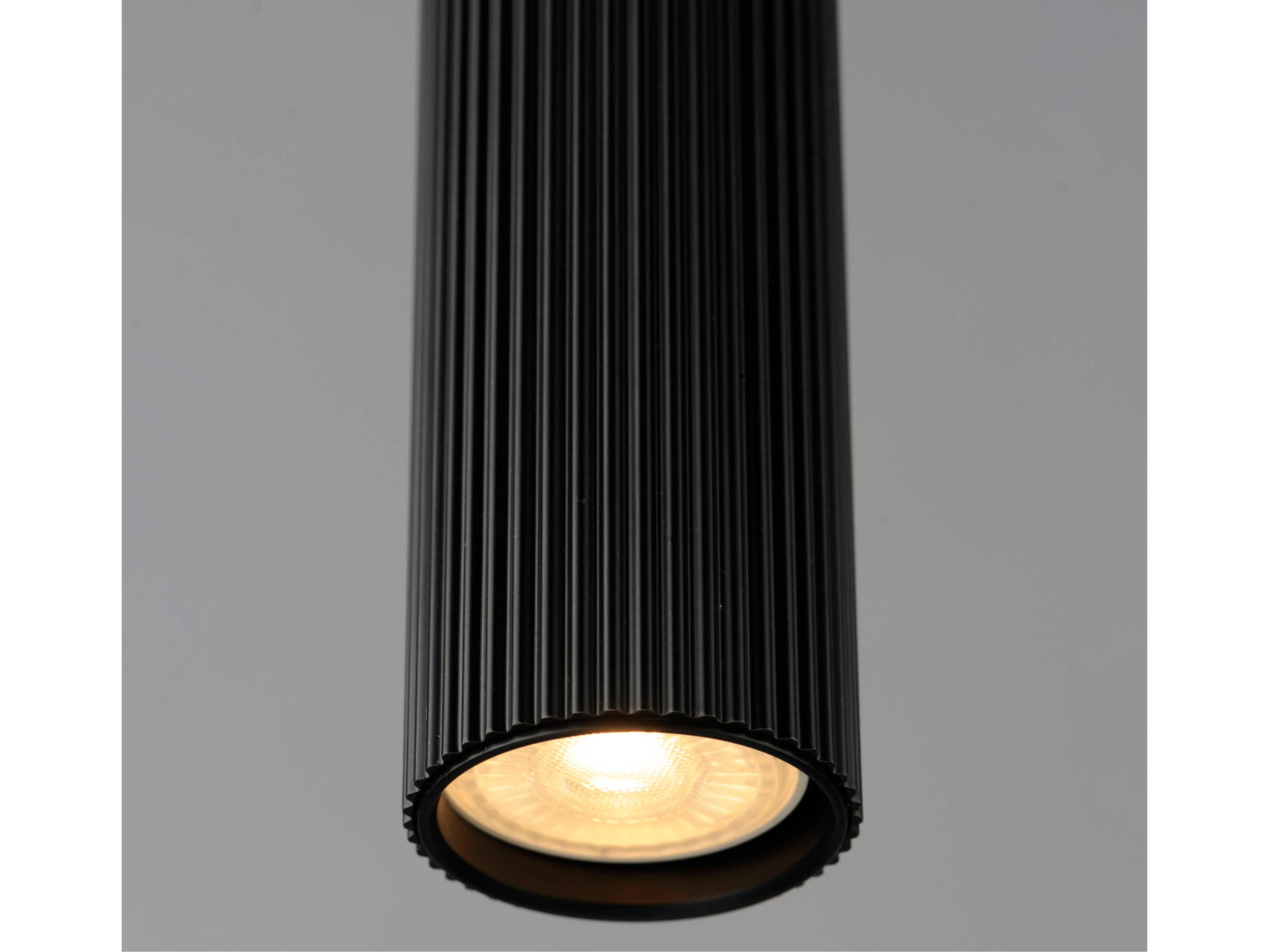 ET2 1-Light Black LED Cylinder Linear Mini Pendant