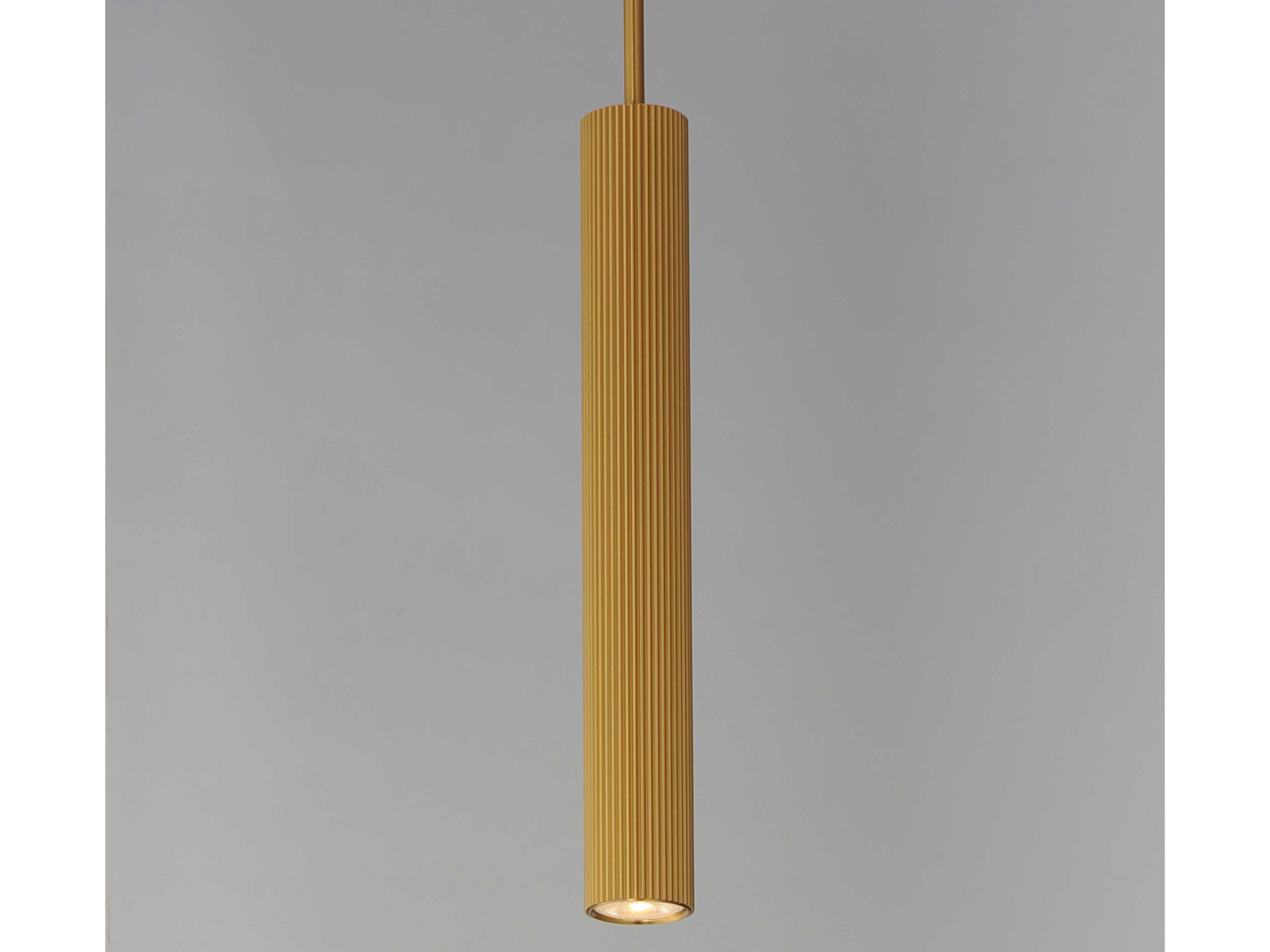 ET2 1-Light Gold LED Cylinder Linear Mini Pendant