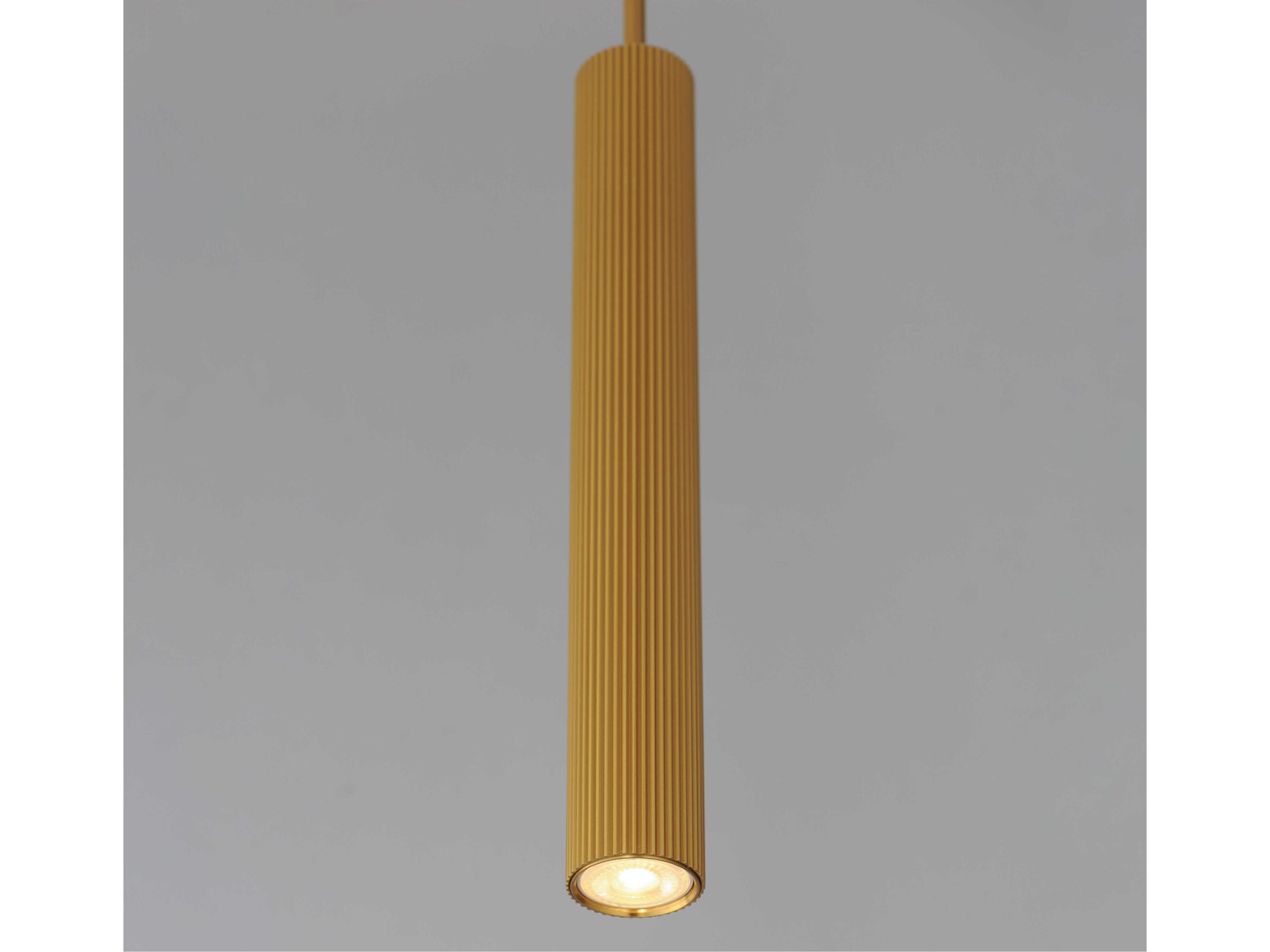 ET2 1-Light Gold LED Cylinder Linear Mini Pendant