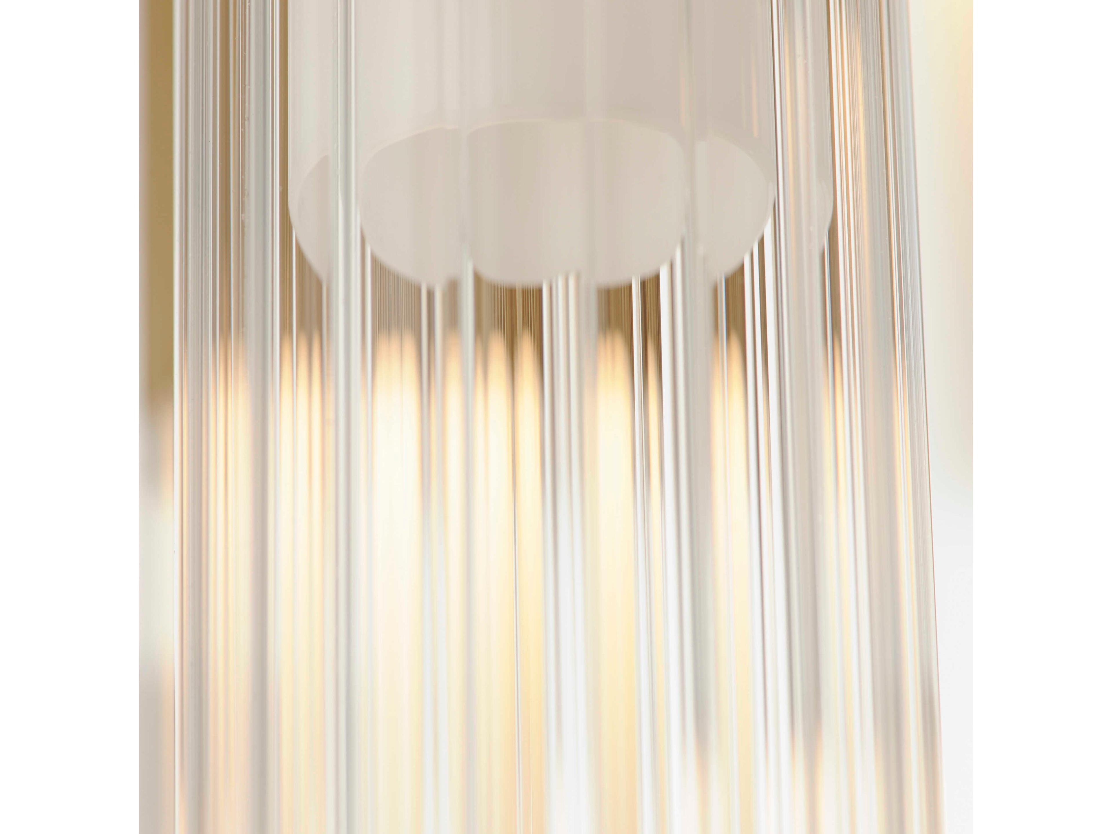 ET2 Reeds 3-Light Gold Glass LED Cylinder Linear Mini Pendant