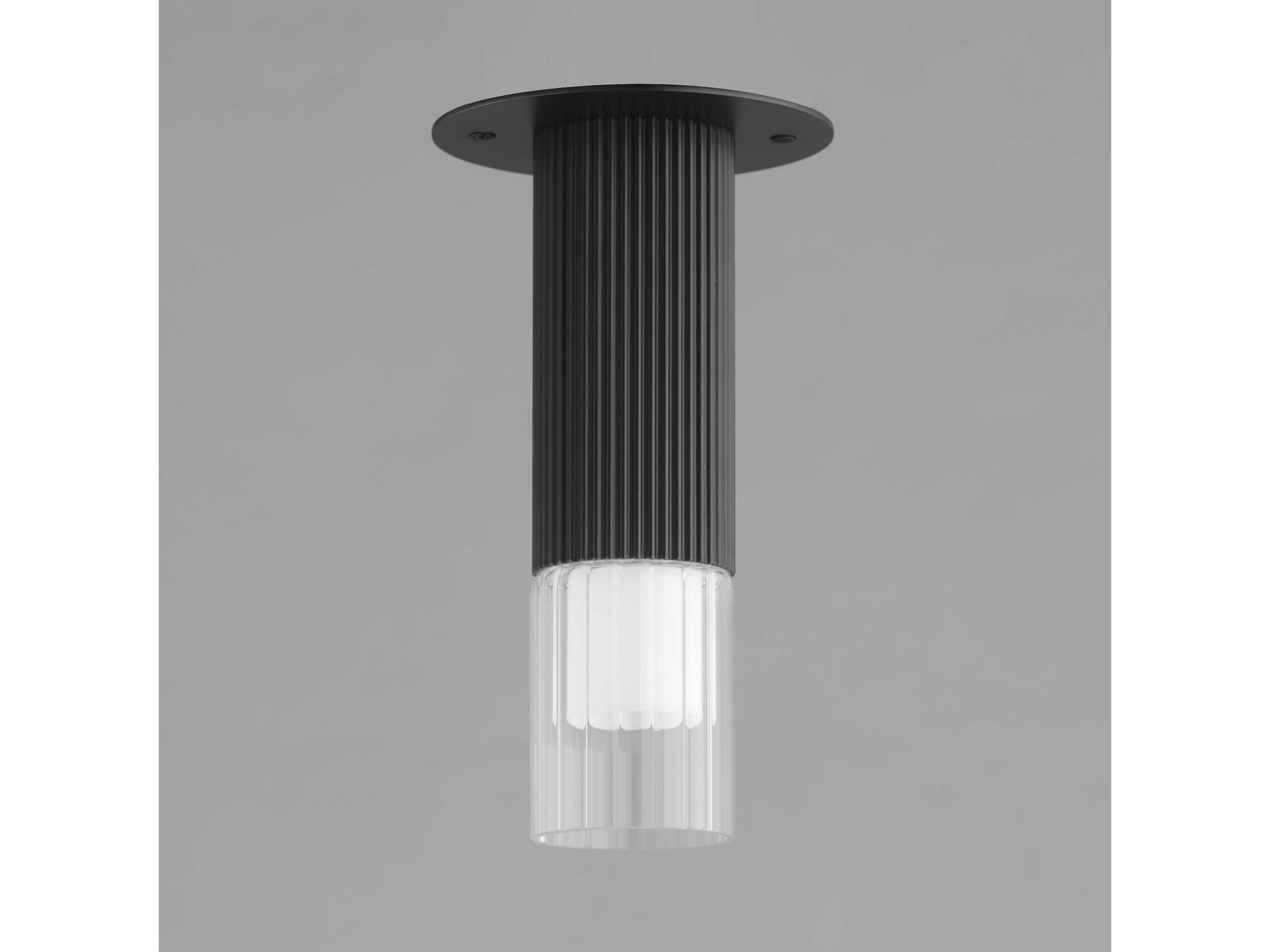 ET2 Reeds 1-Light Black Cylinder Flush Mount