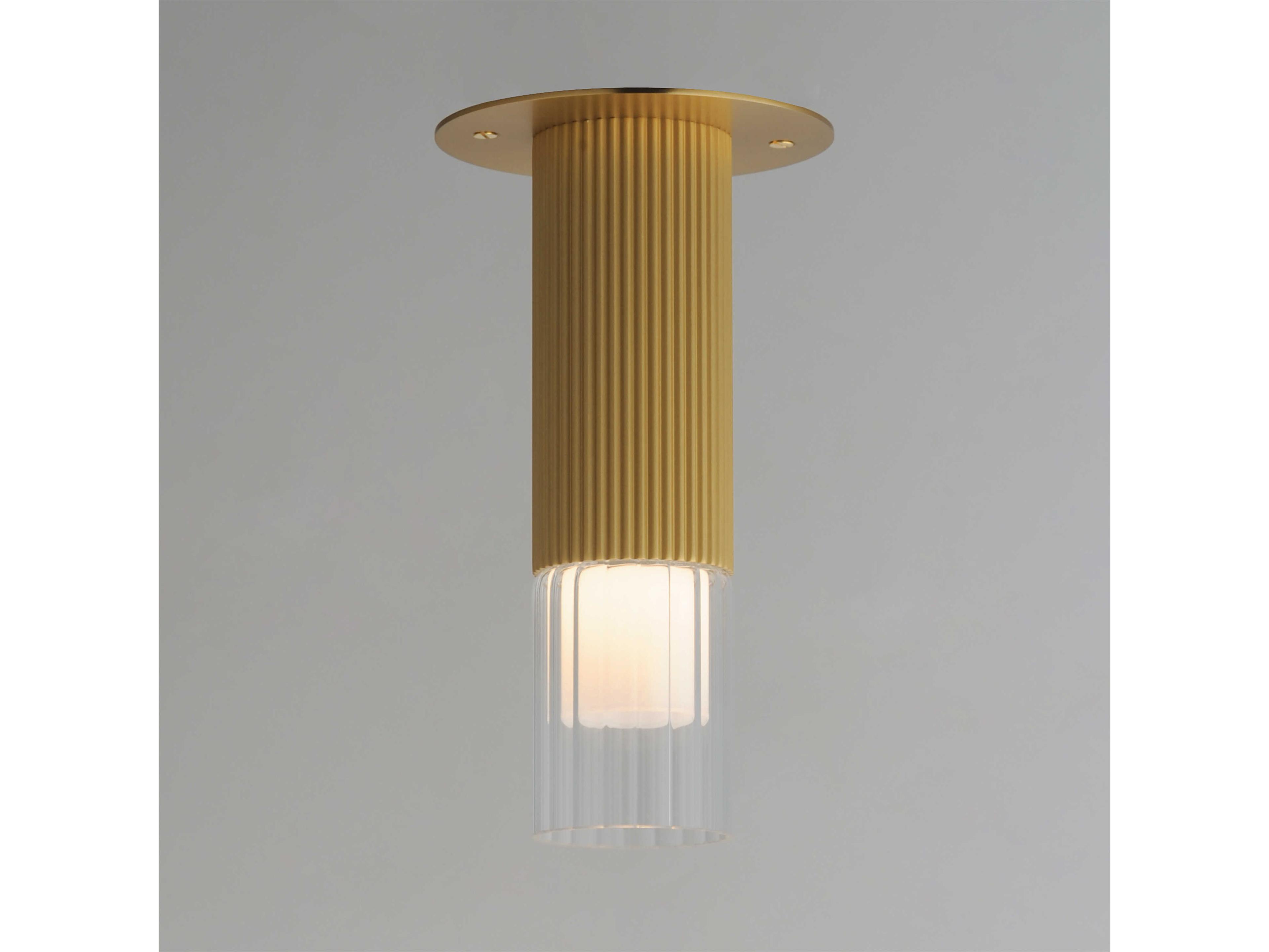 ET2 Reeds 1-Light Gold Cylinder Flush Mount