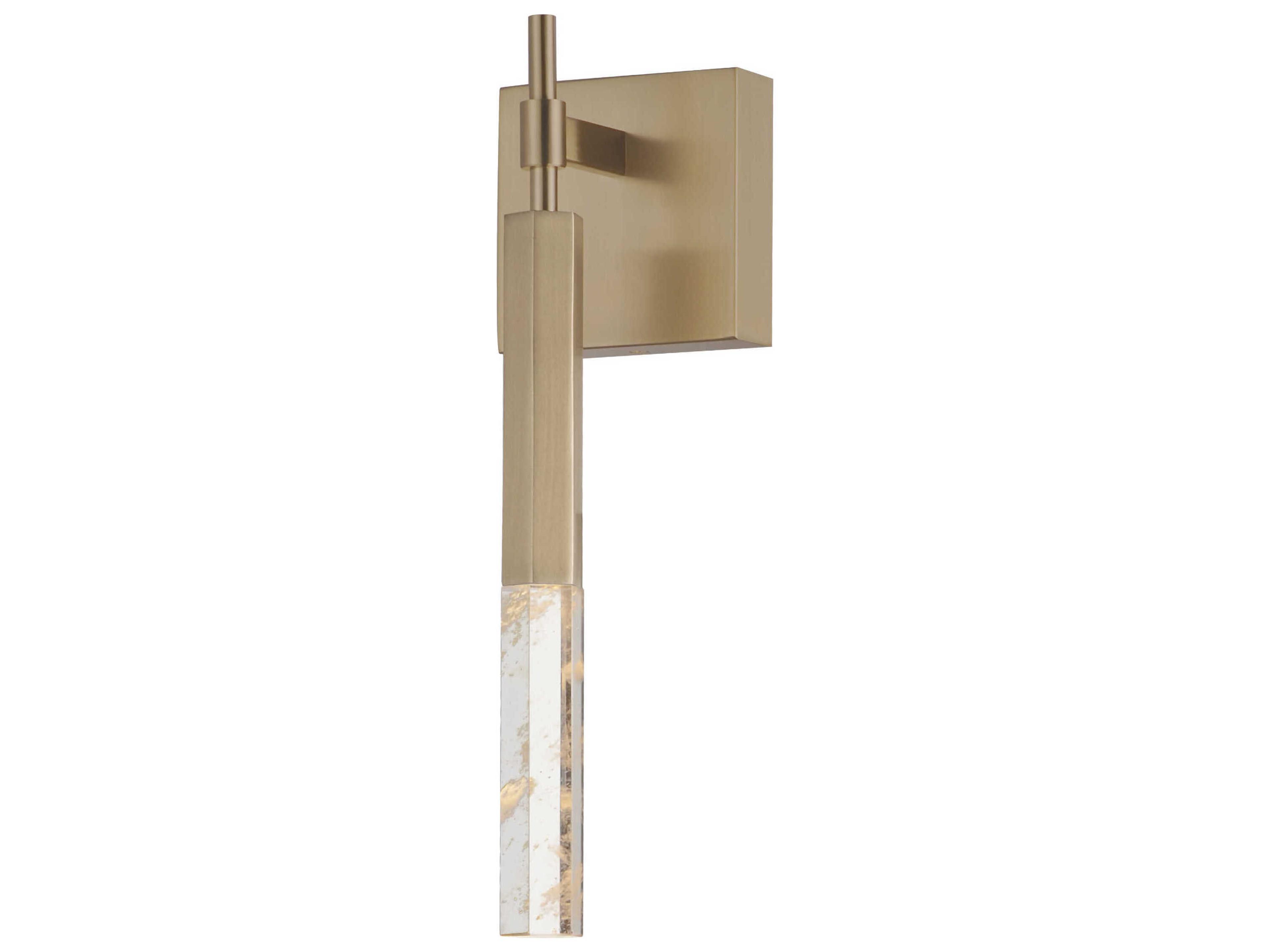 Diaphane 1-Light Gold Crystal LED Wall Sconce