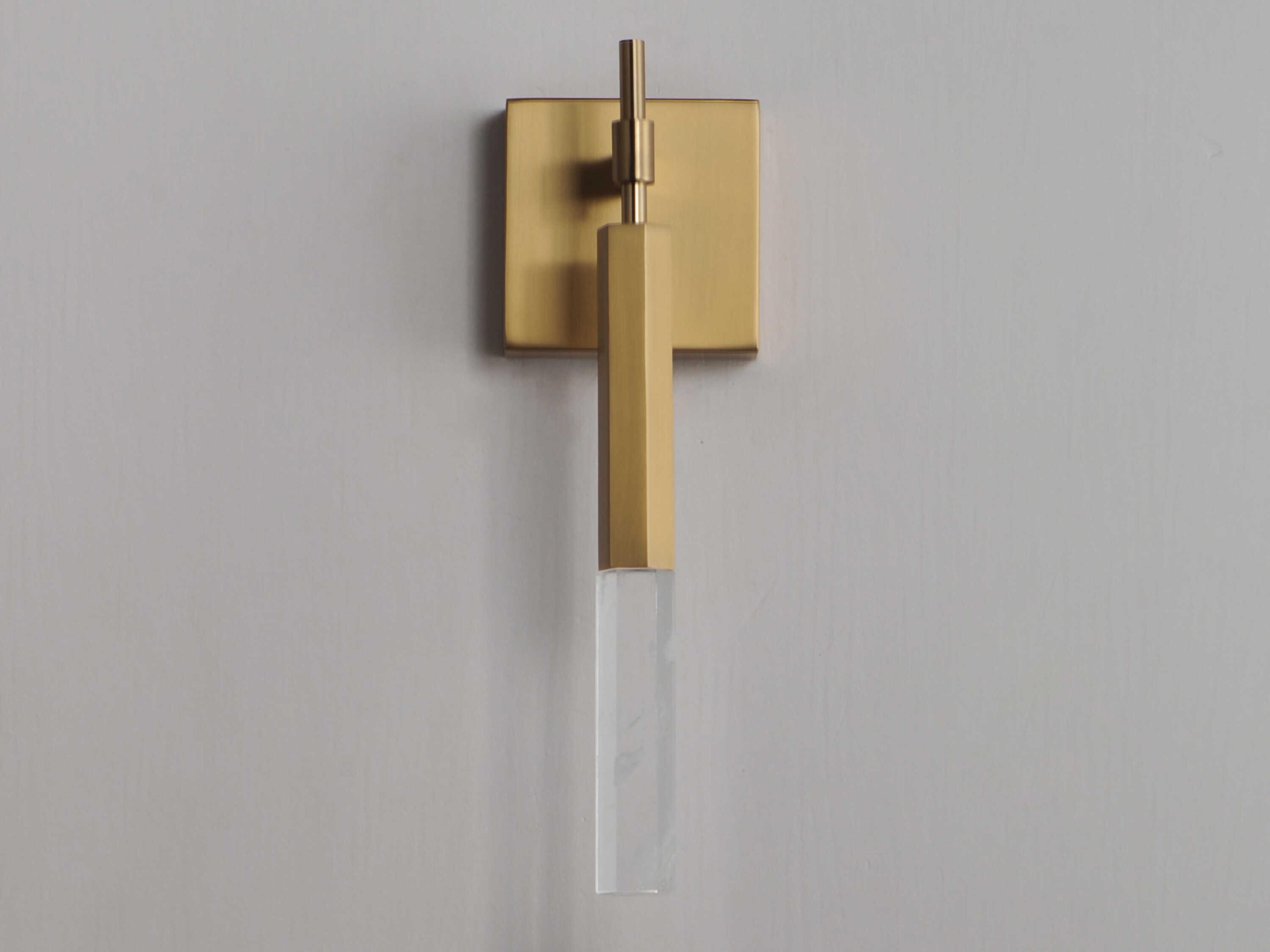 ET2 Diaphane 1-Light Gold Crystal LED Wall Sconce