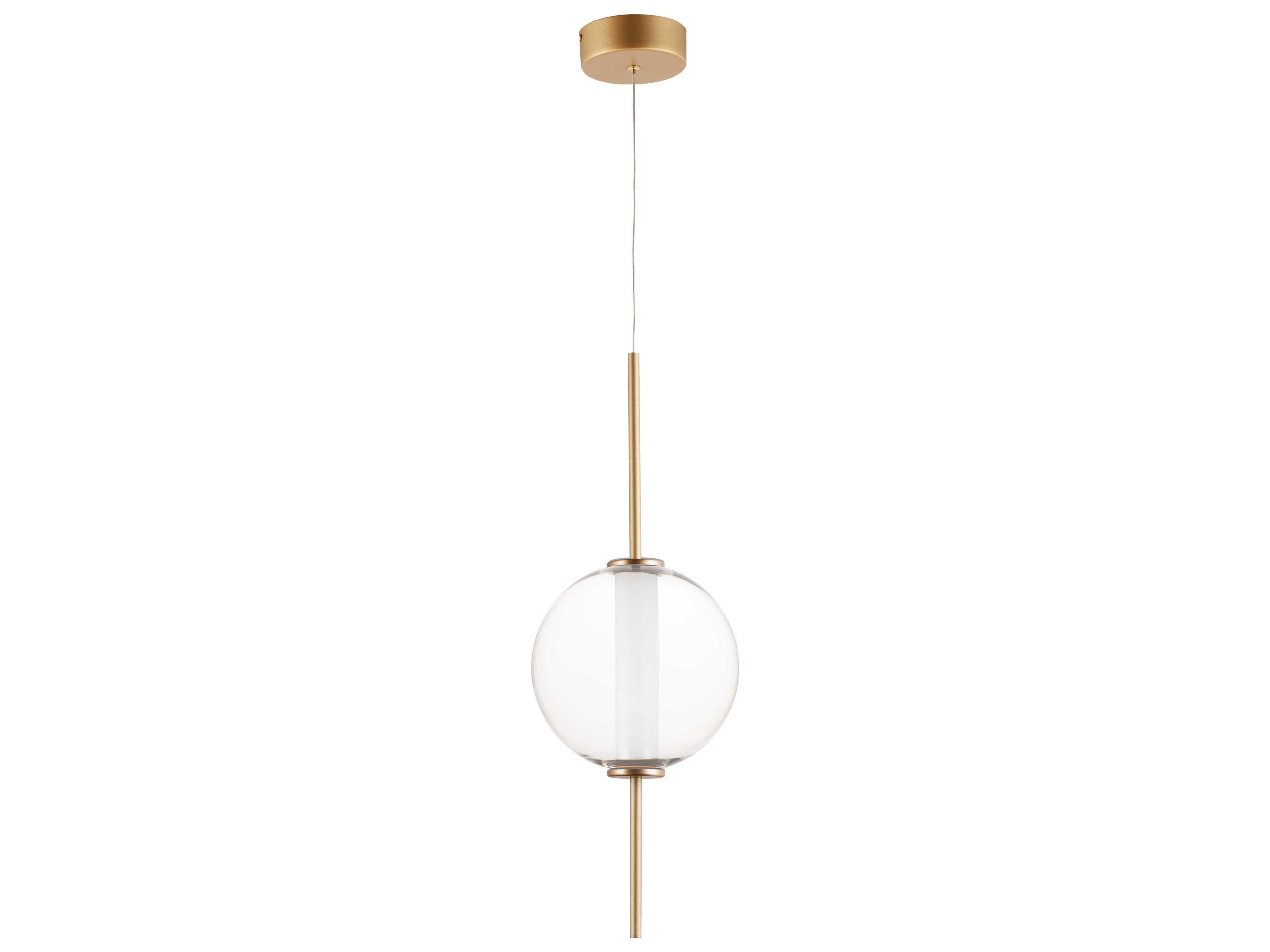ET2 1-Light Gold Glass LED Globe Linear Mini Pendant