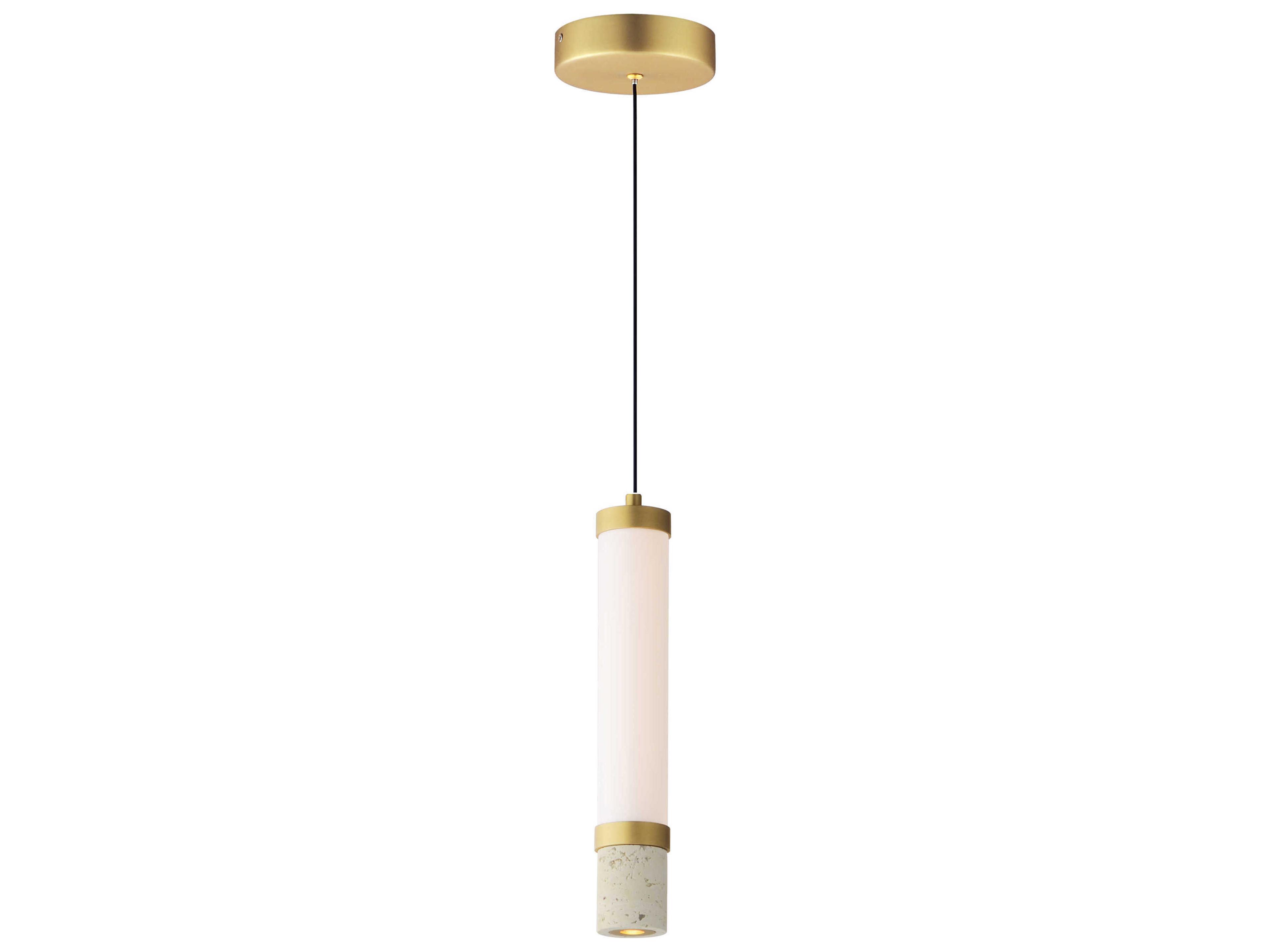 2-Light Gold Cylinder Mini Pendant