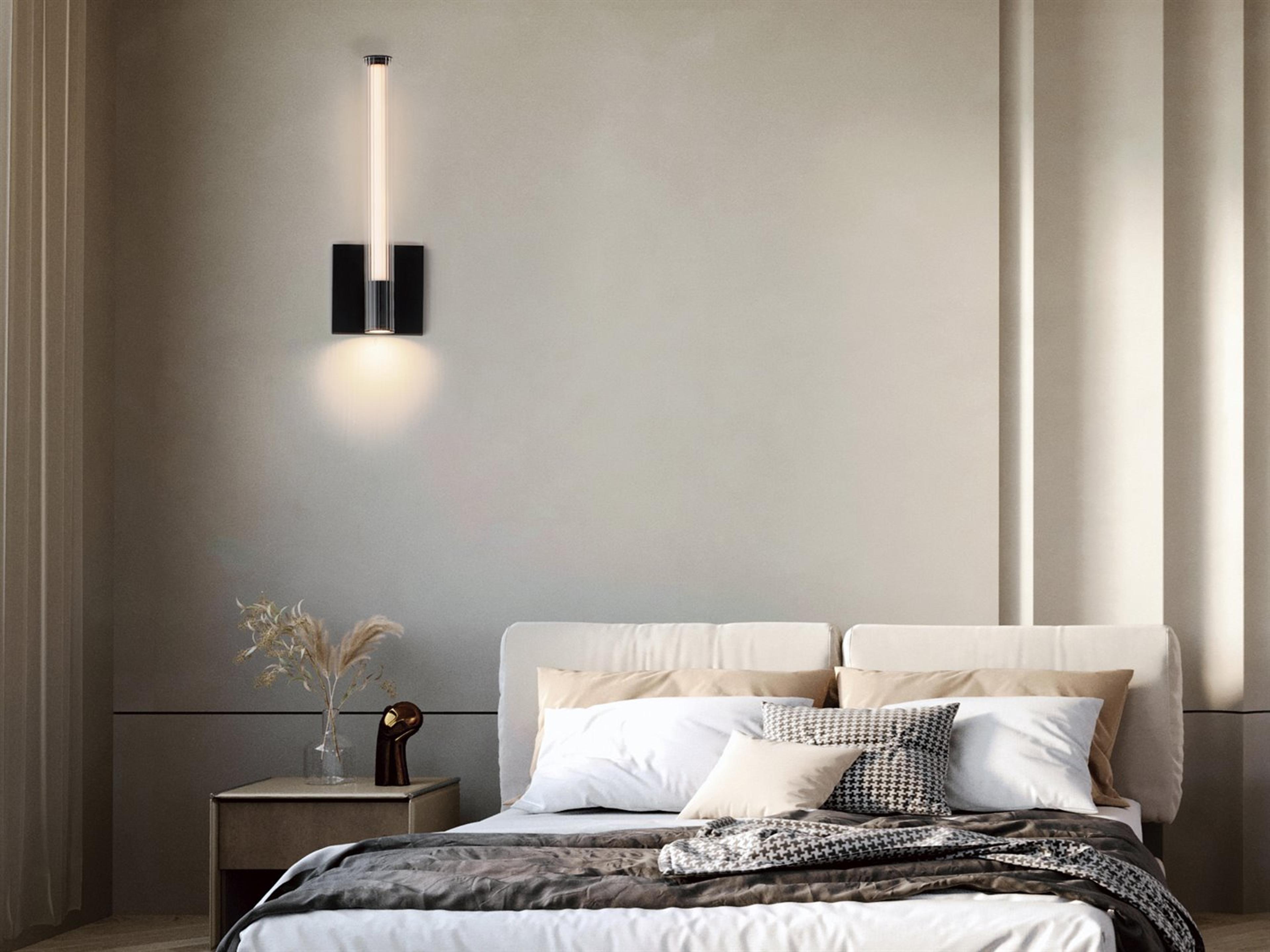 ET2 Cortex 1-Light Black Glass LED Wall Sconce