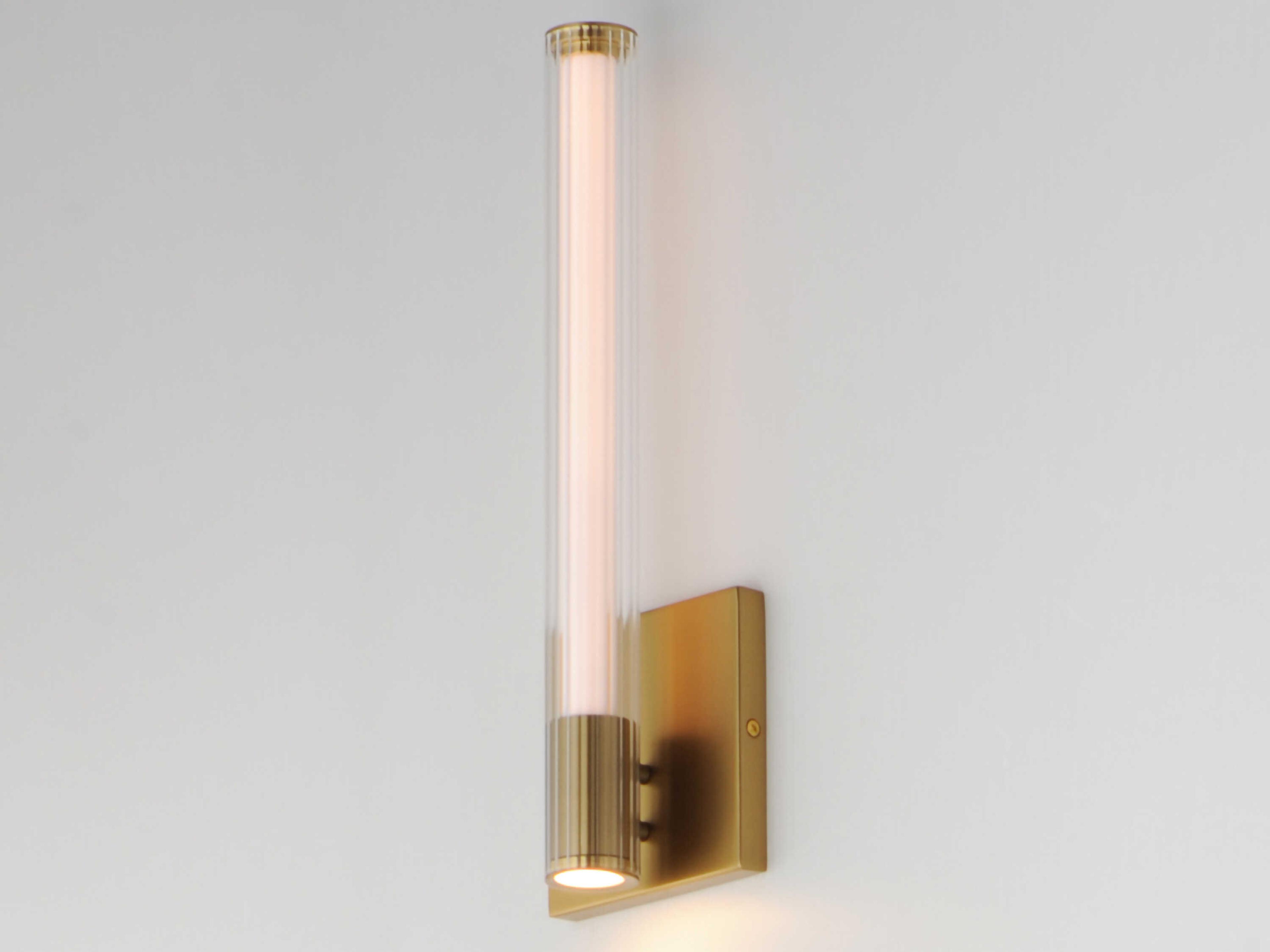 ET2 Cortex 1-Light Natural Aged Brass Glass LED Wall Sconce