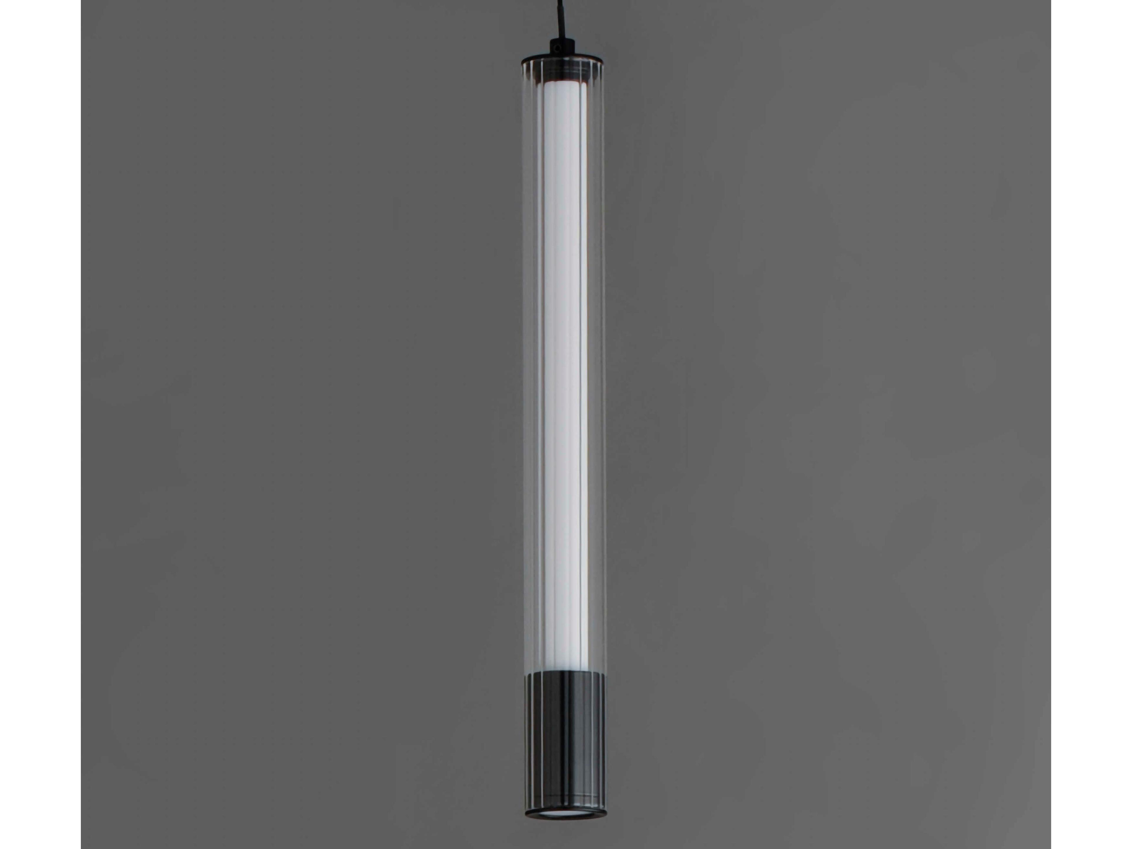 ET2 1-Light Black Glass LED Linear Mini Pendant