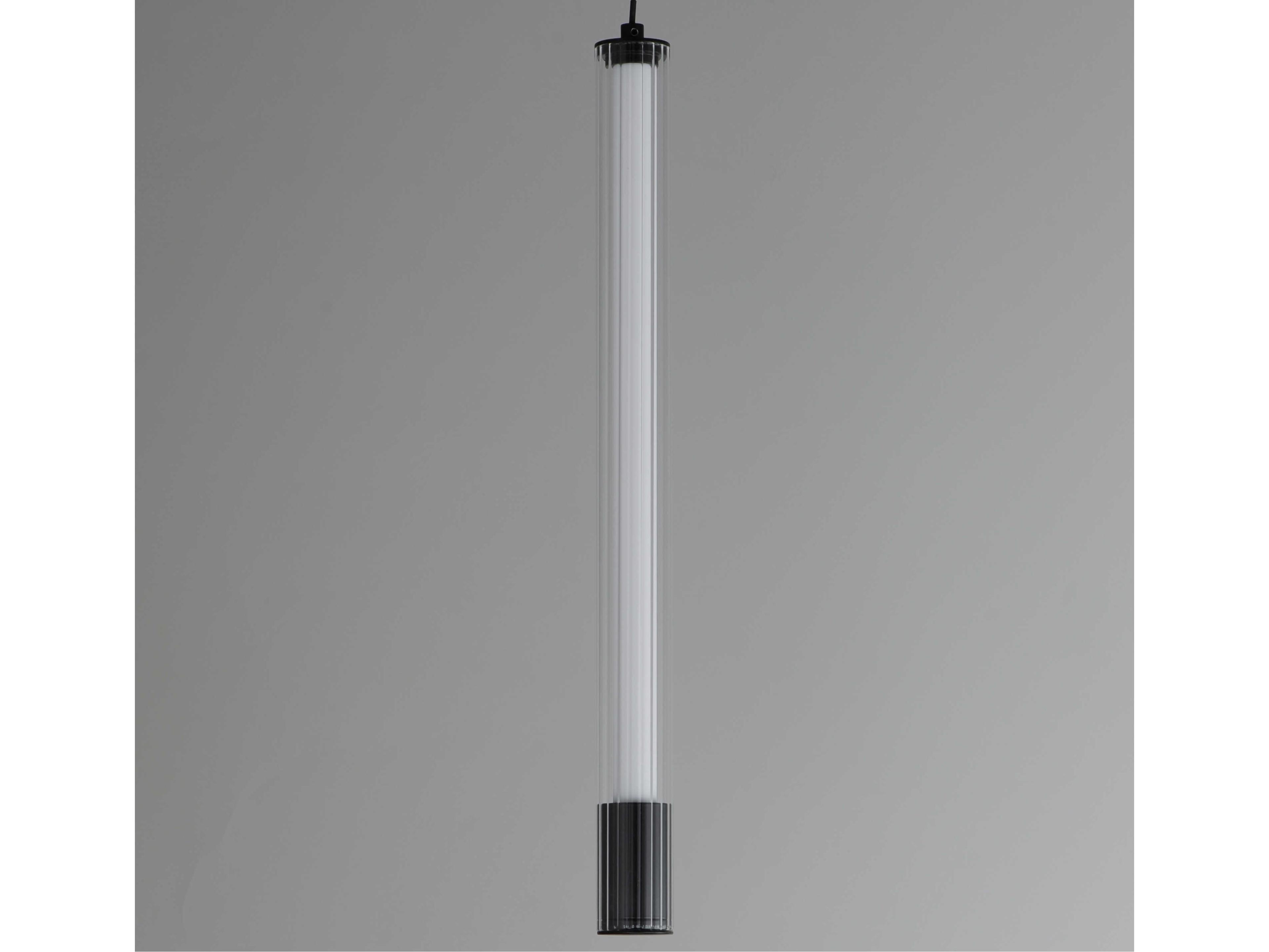 ET2 1-Light Black Glass LED Linear Mini Pendant