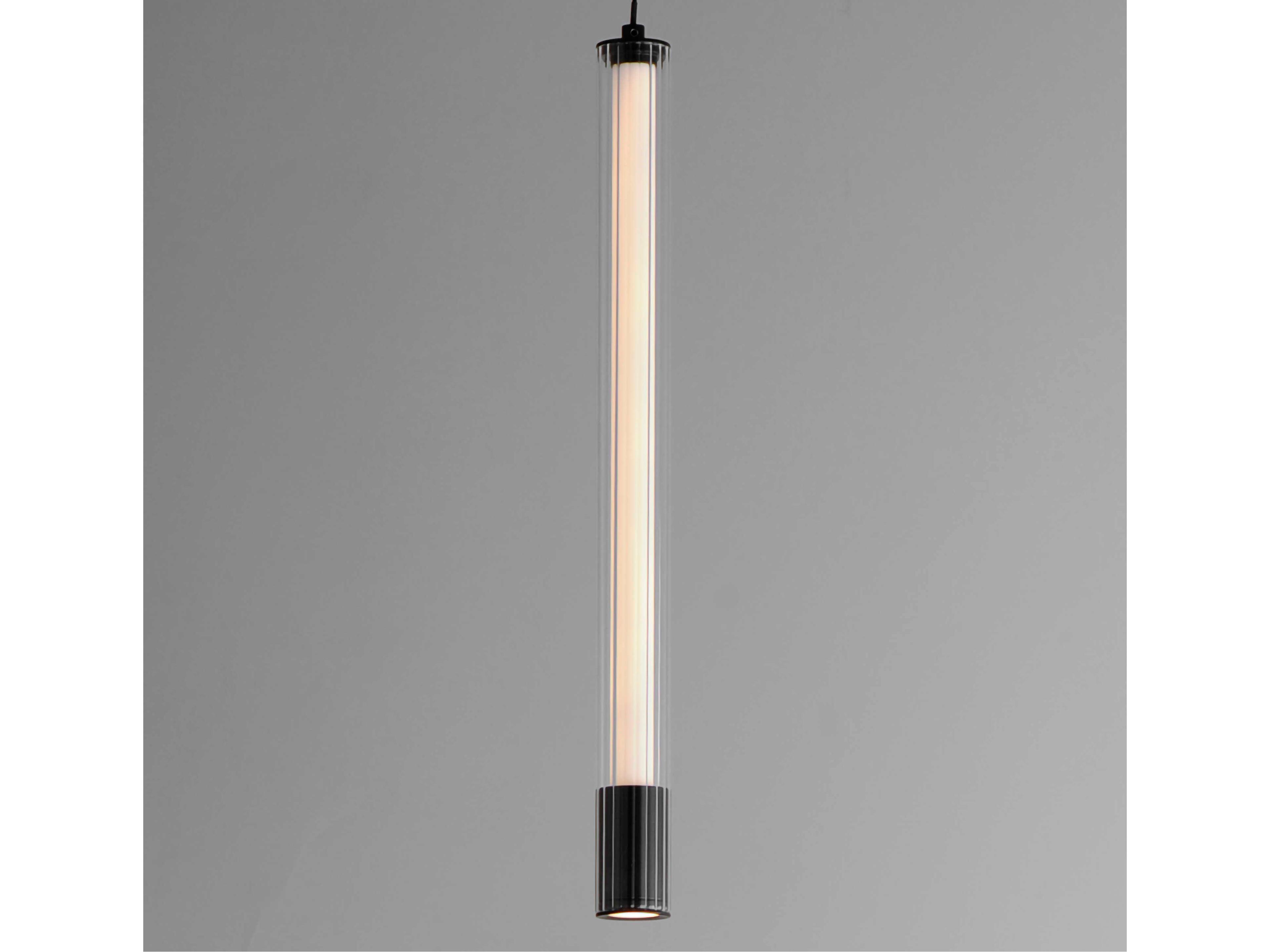 ET2 1-Light Black Glass LED Linear Mini Pendant
