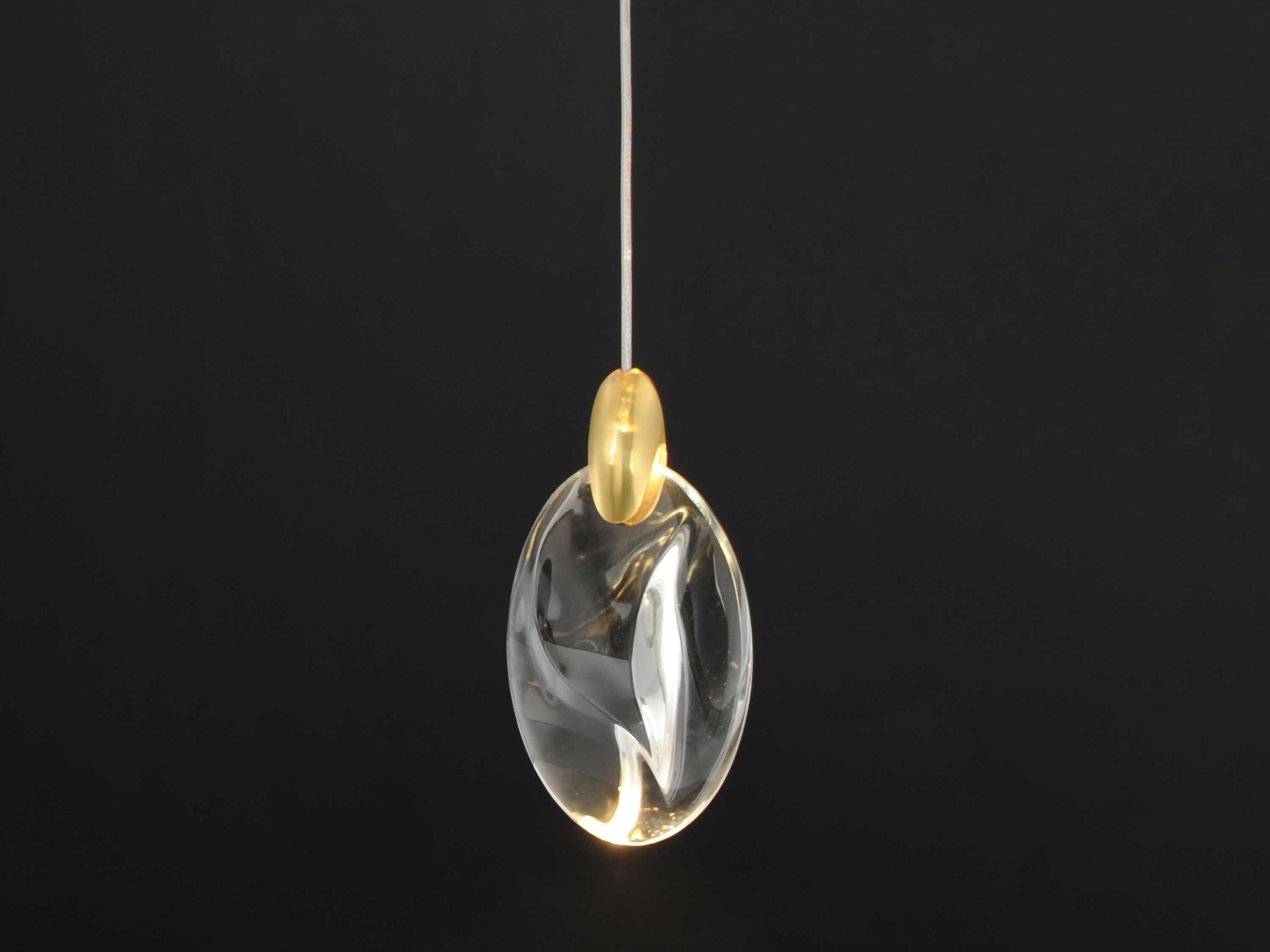 ET2 1-Light Black Polished Gold Mini Pendant