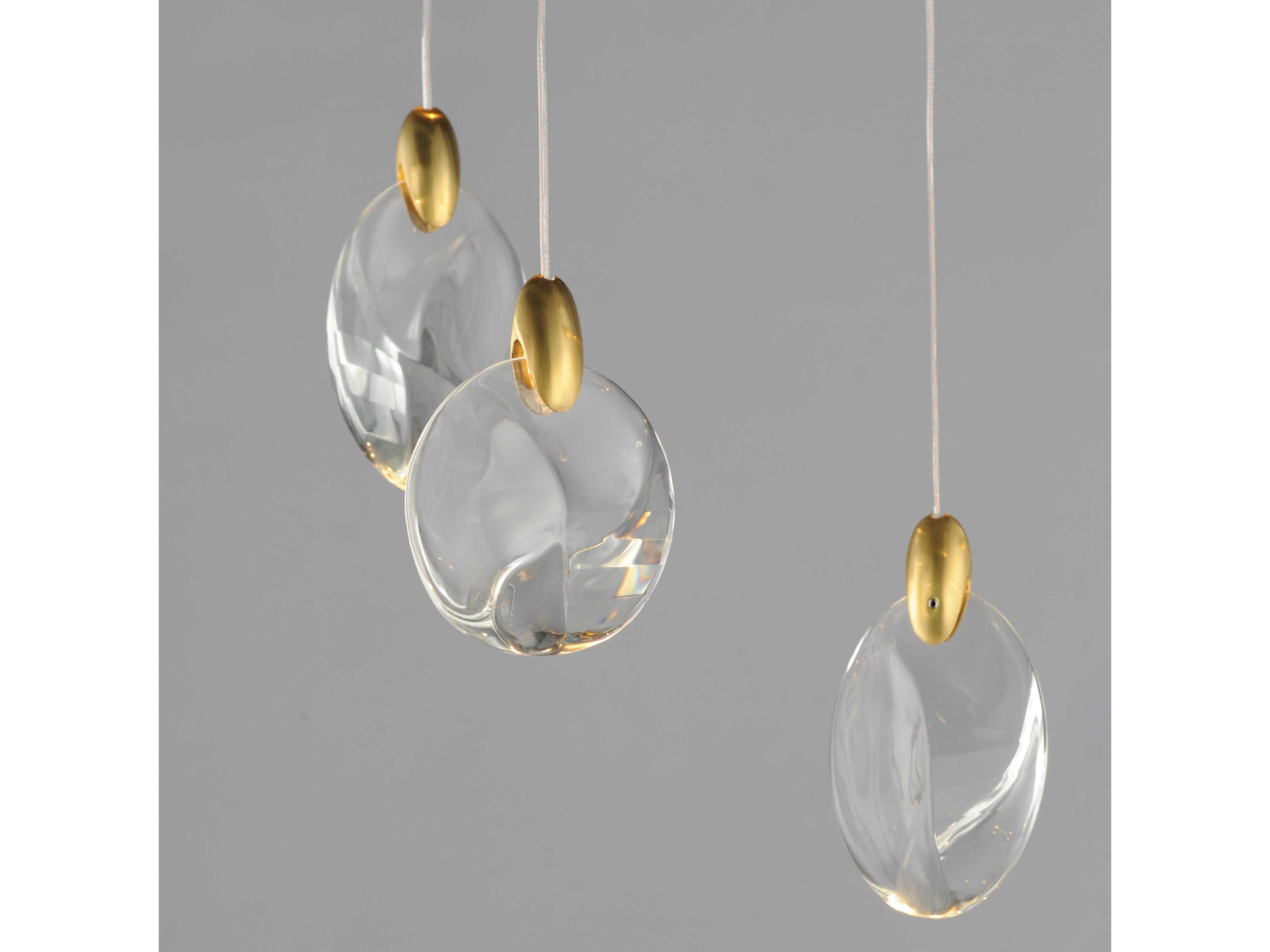 ET2 Pebble 13-Light Black Polished Gold Island Pendant