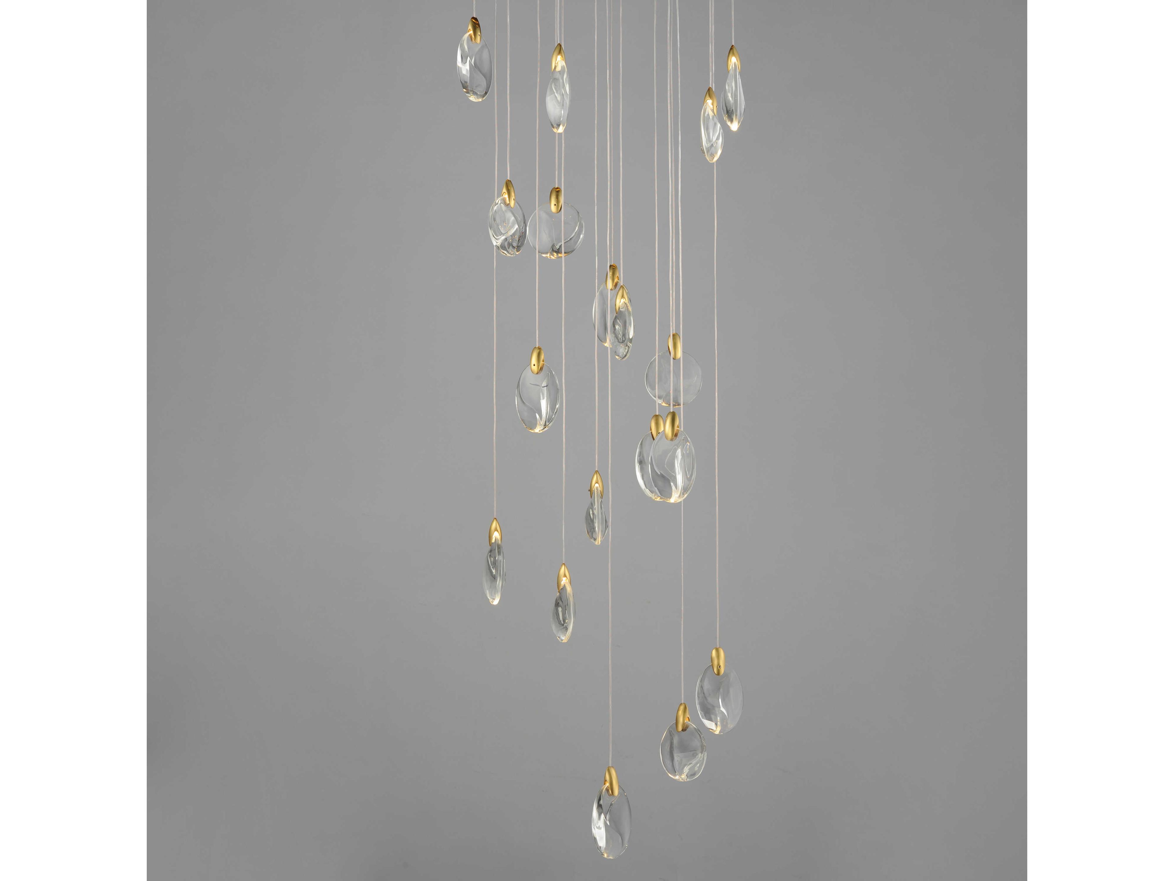 ET2 Pebble 22-Light Black Polished Gold Pendant