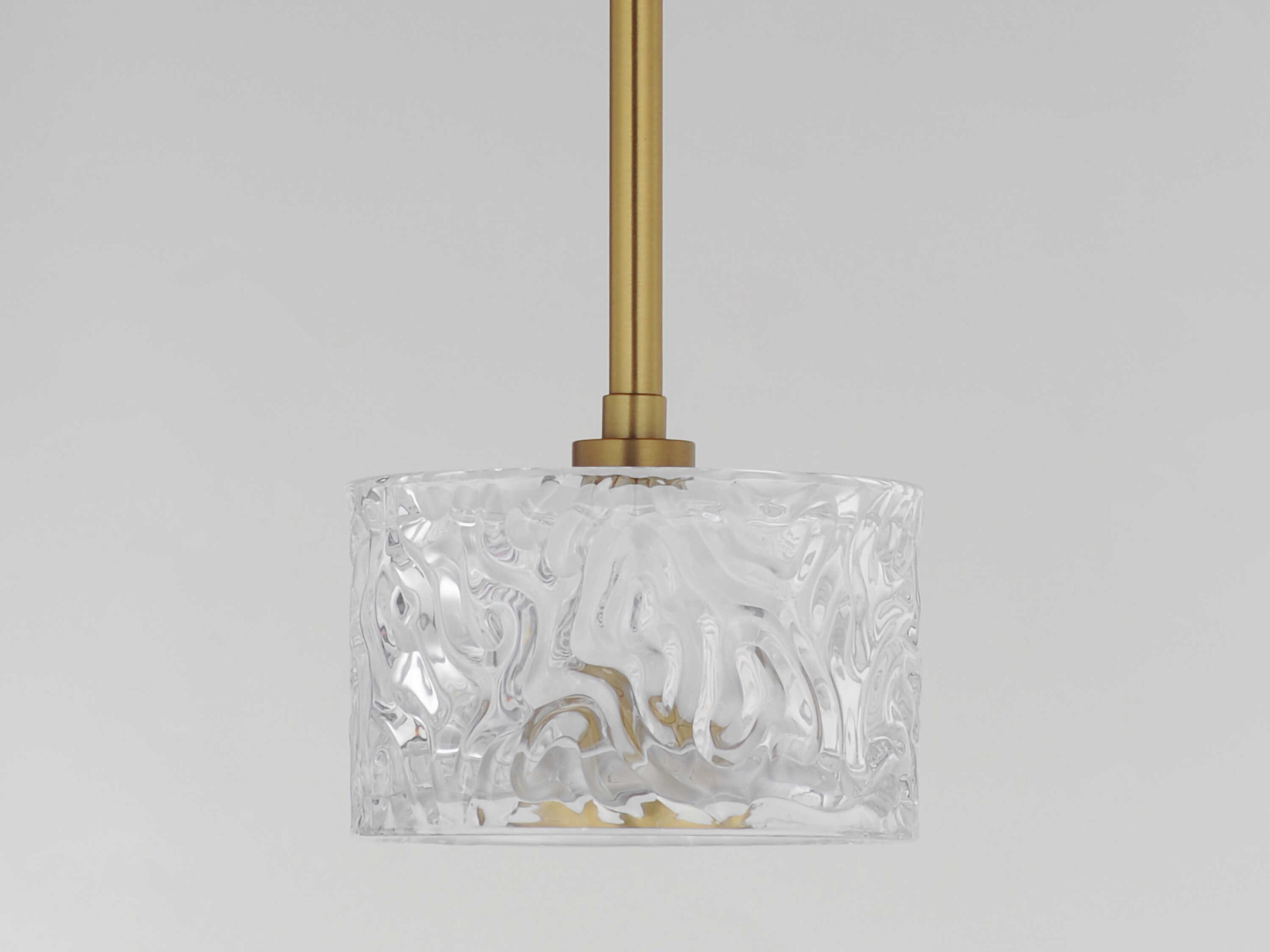 ET2 1-Light Natural Aged Brass Drum Mini Pendant