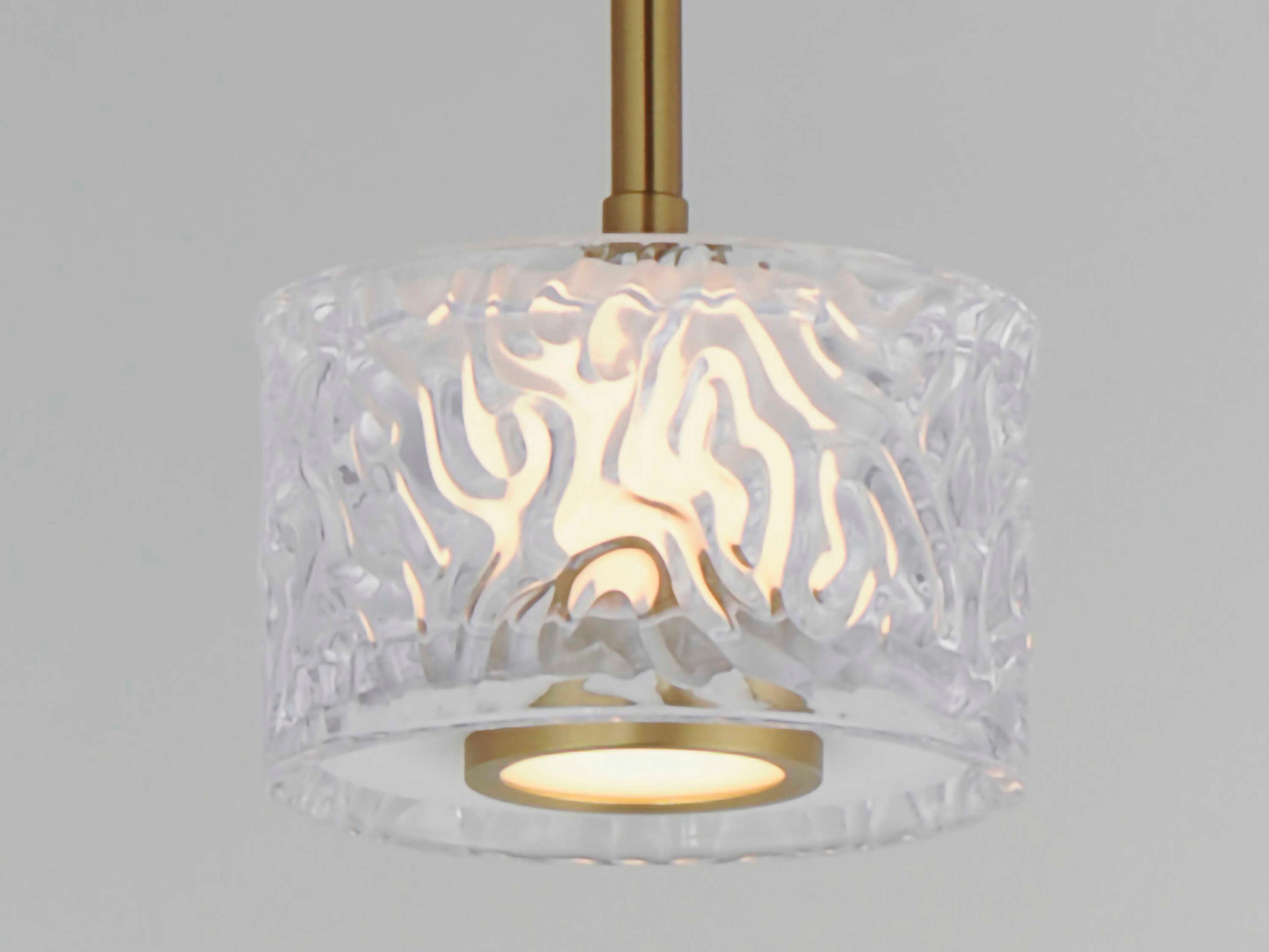 ET2 1-Light Natural Aged Brass Drum Mini Pendant