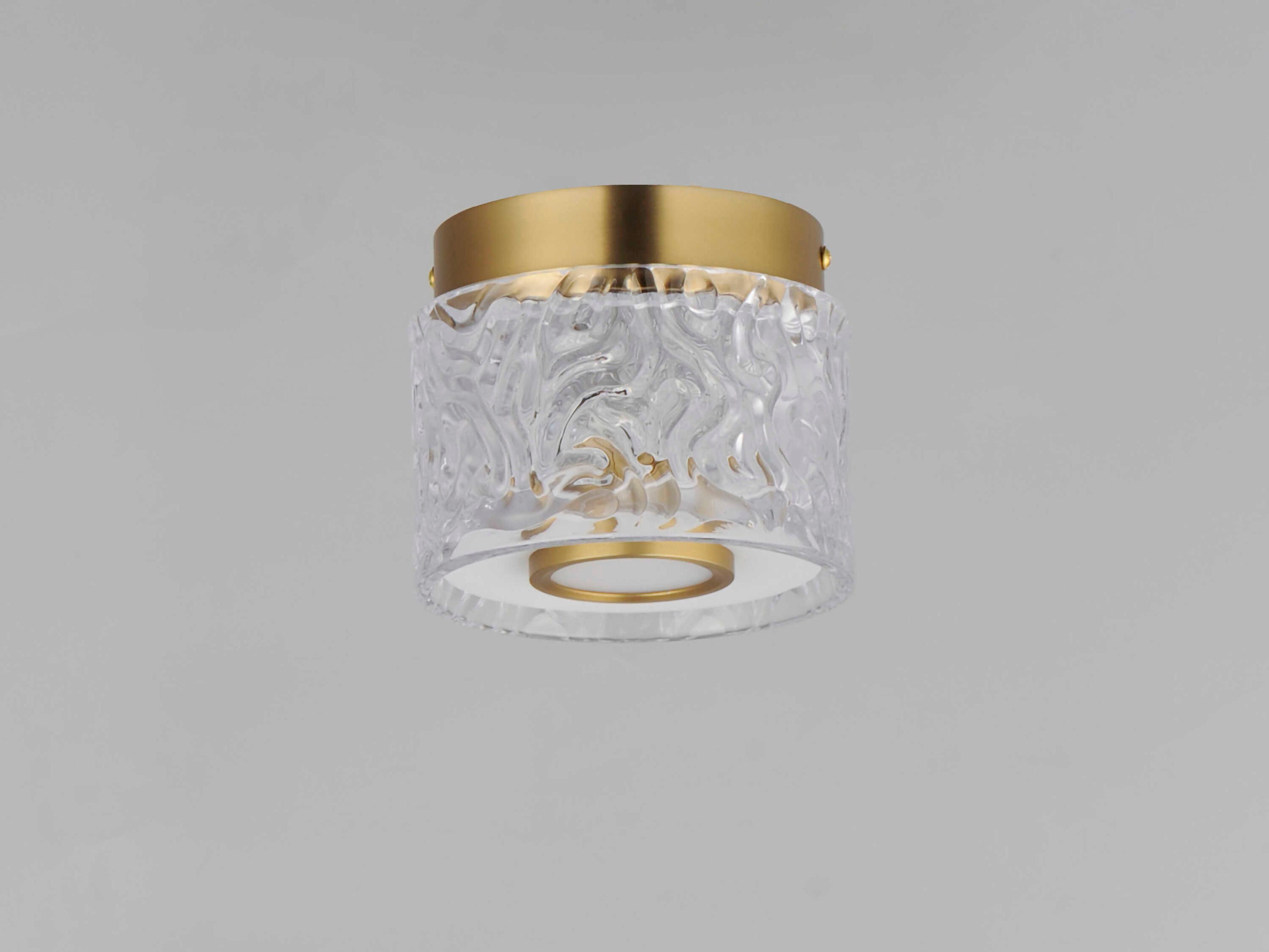 ET2 1-Light Natural Aged Brass Drum Flush Mount