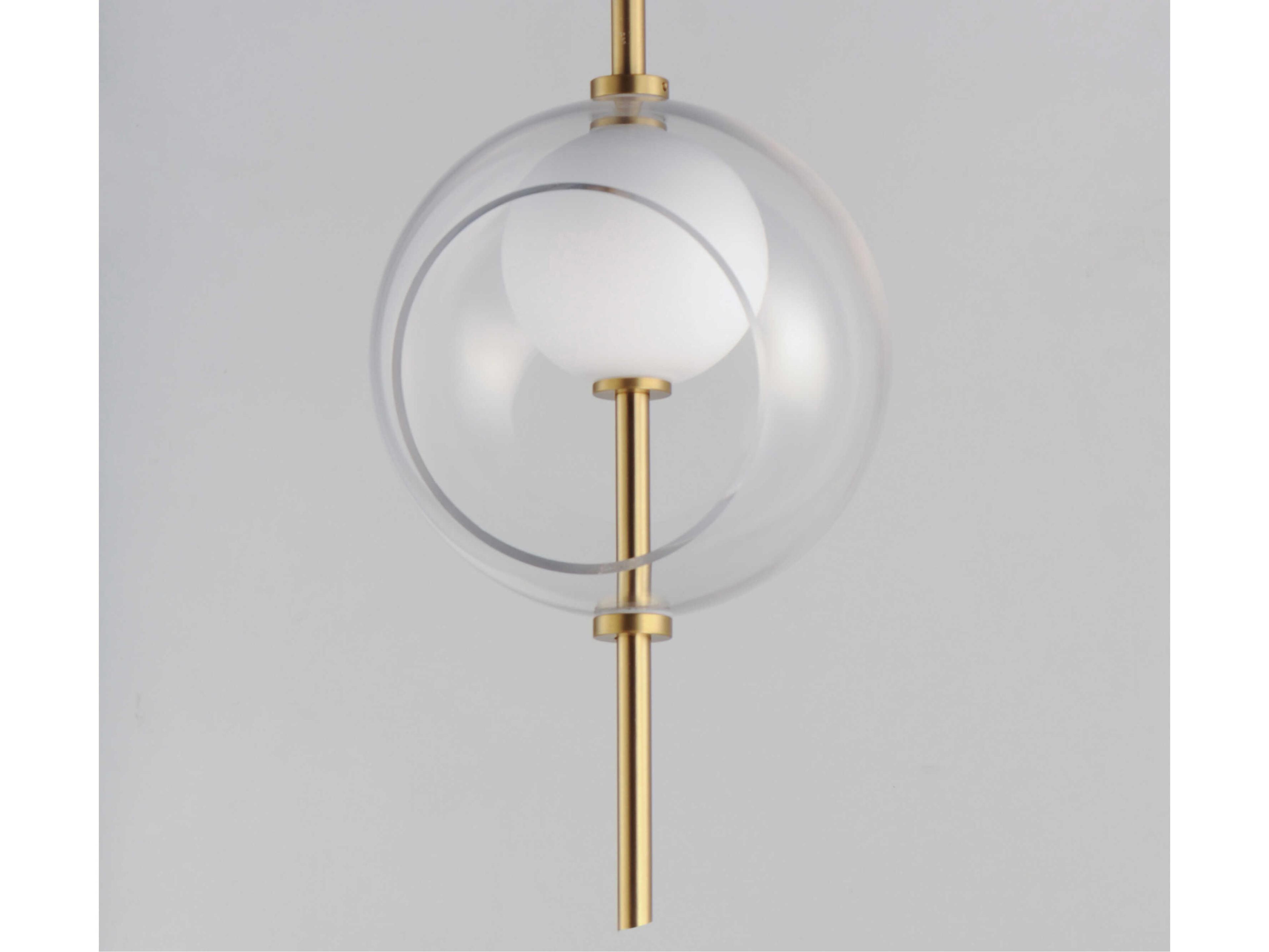 ET2 1-Light Natural Aged Brass Globe Mini Pendant