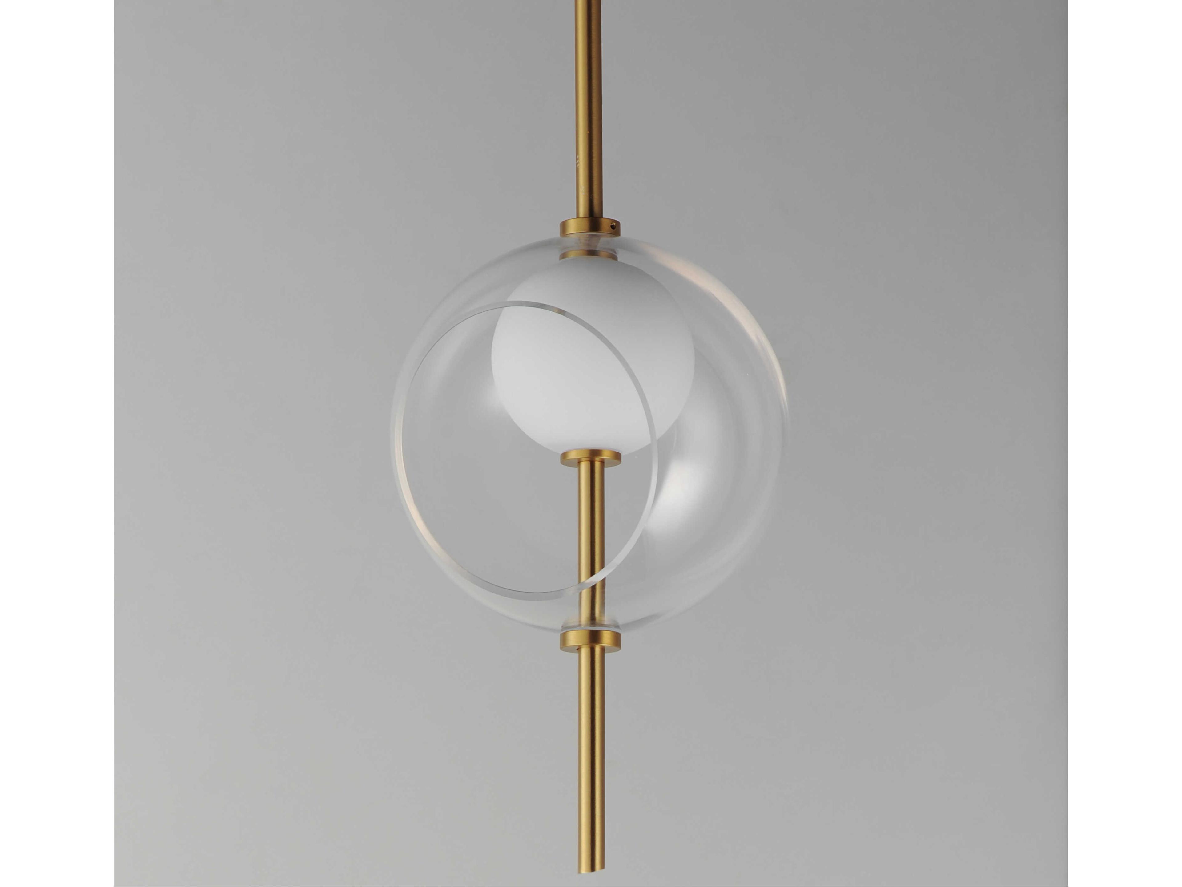 ET2 1-Light Natural Aged Brass Globe Mini Pendant